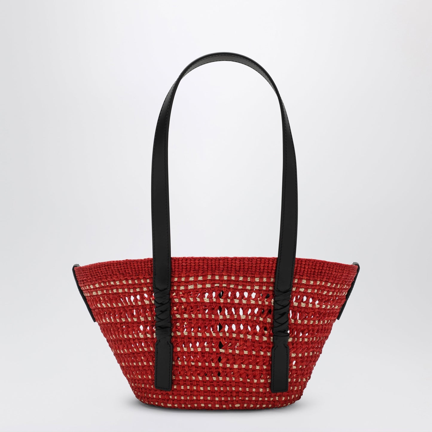 Loewe Small Iraca Palm And Leather Braid Basket Bag Women LOEWE