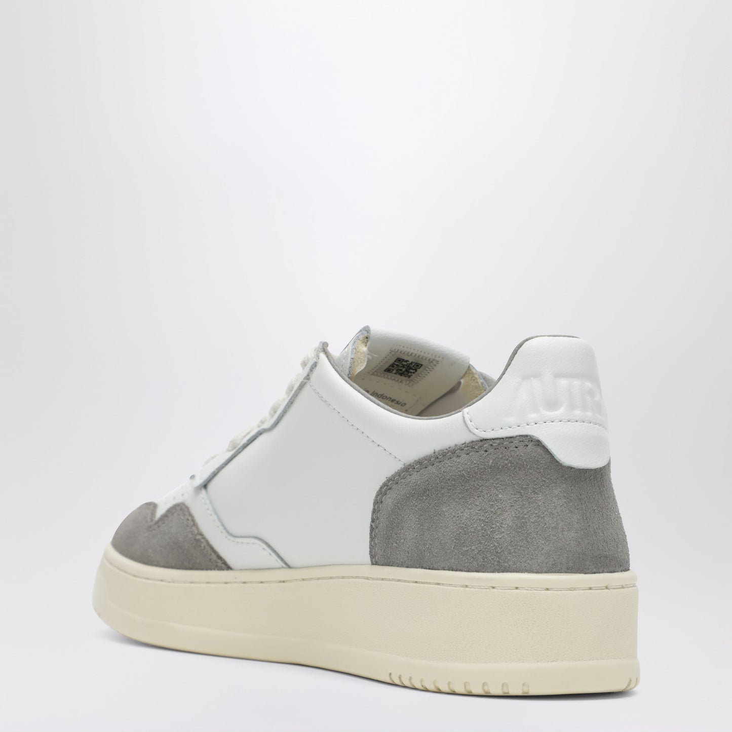 Autry Medalist Low Sneakers In White Leather And Grey Suede Women AUTRY