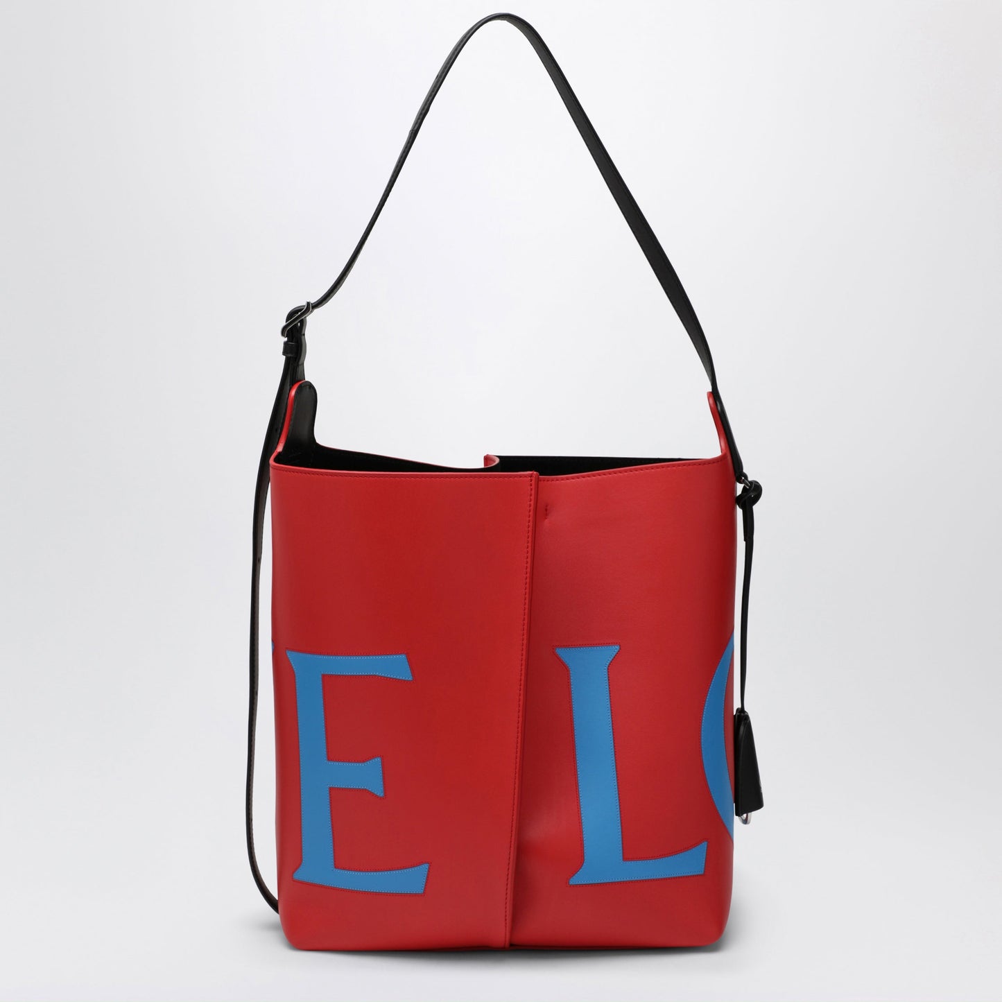 Loewe Large Bilbao Bucket Bag In Red/Blue Leather Women LOEWE