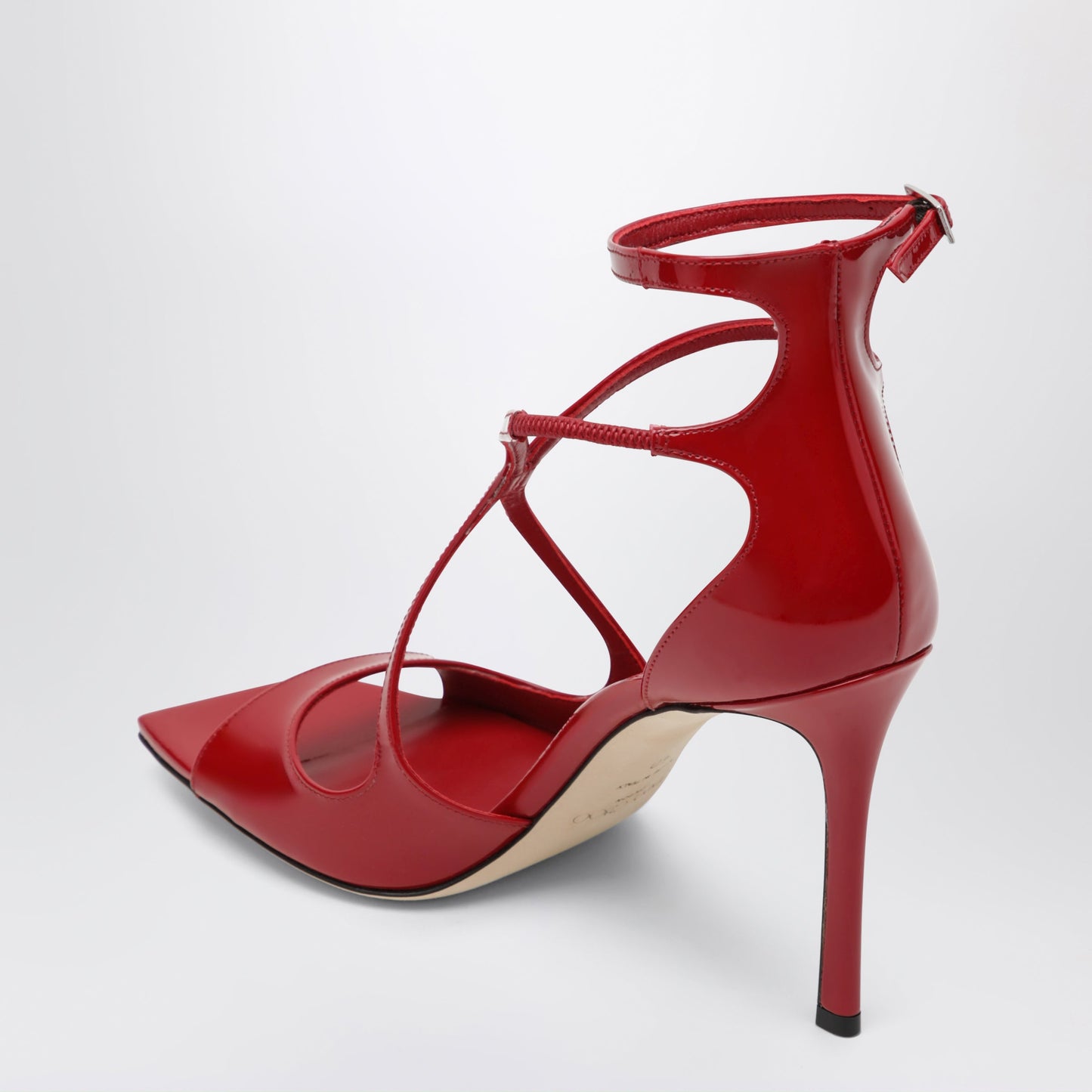 Jimmy Choo Azia Sandals In Red Patent Leather Women JIMMY CHOO