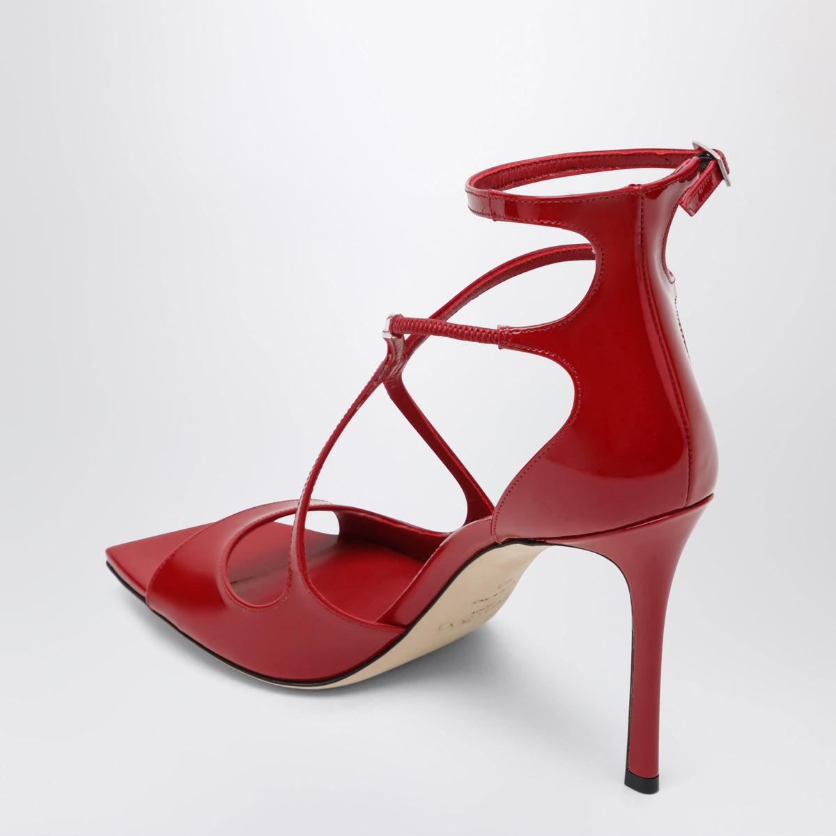Jimmy Choo Azia Sandals In Red Patent Leather Women