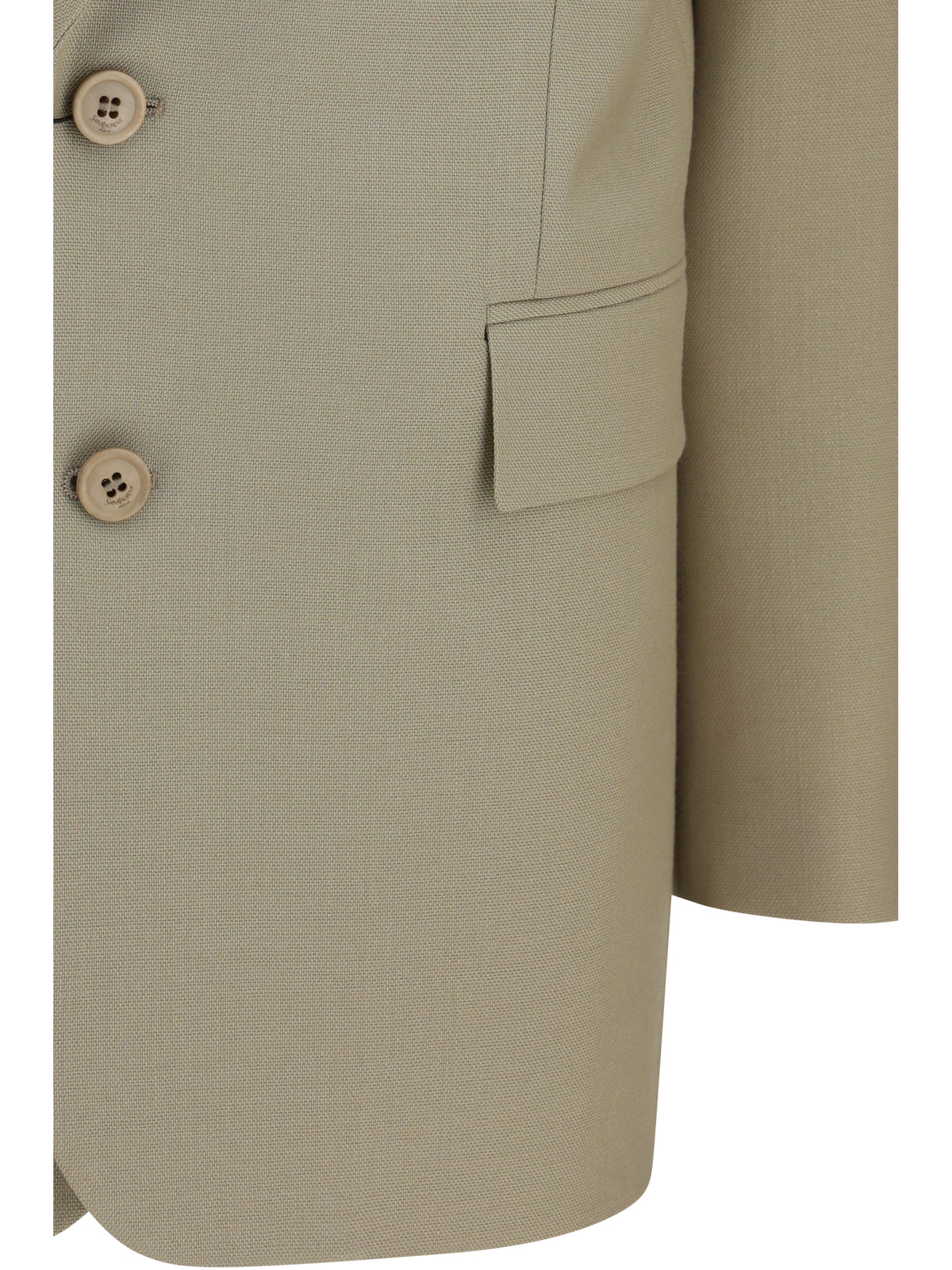 Saint Laurent Women Single-Breasted Jacket In Wool And Silk SAINT LAURENT