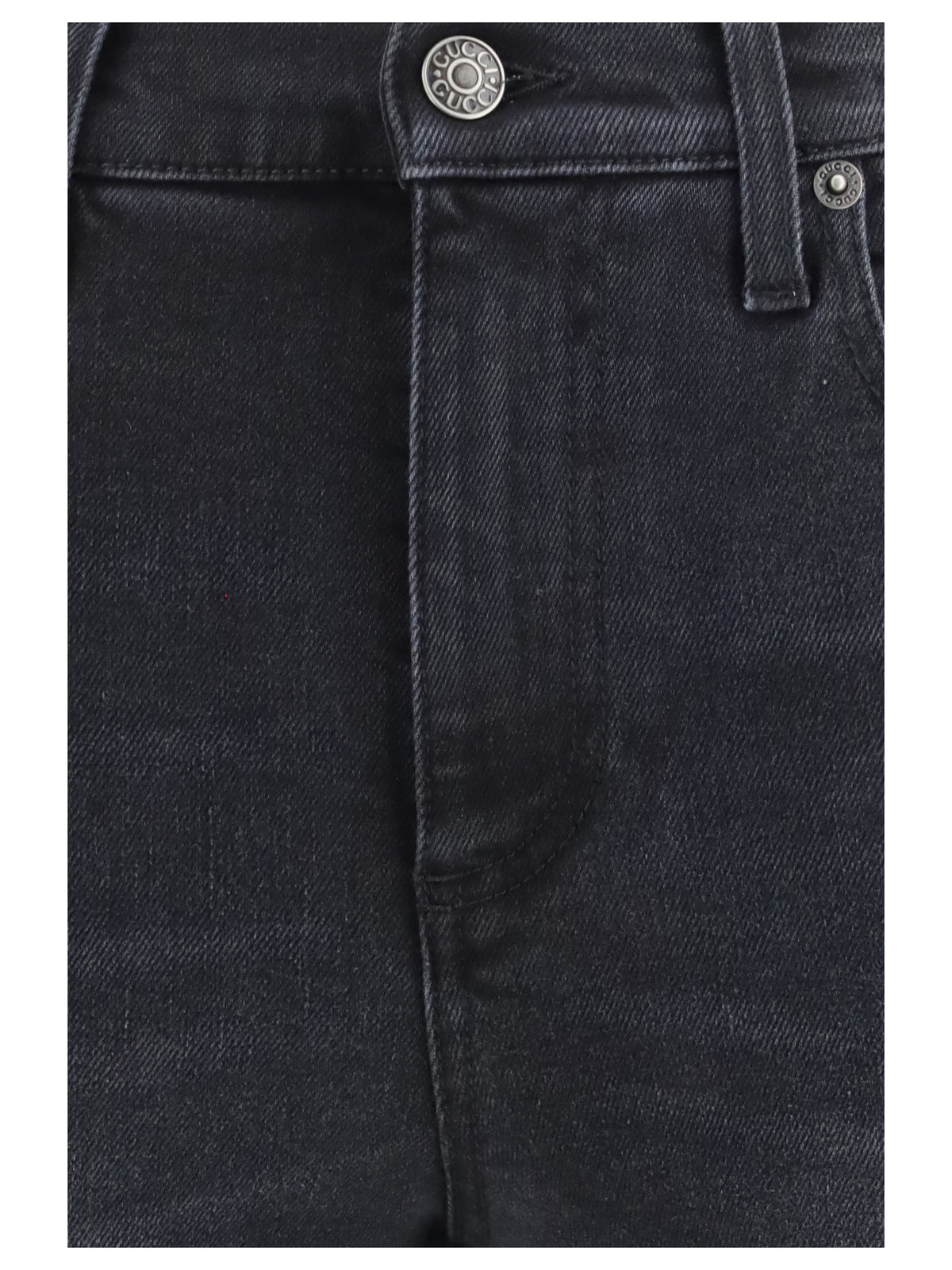 Gucci Women Skinny Washed Cotton Denim Jeans GUCCI