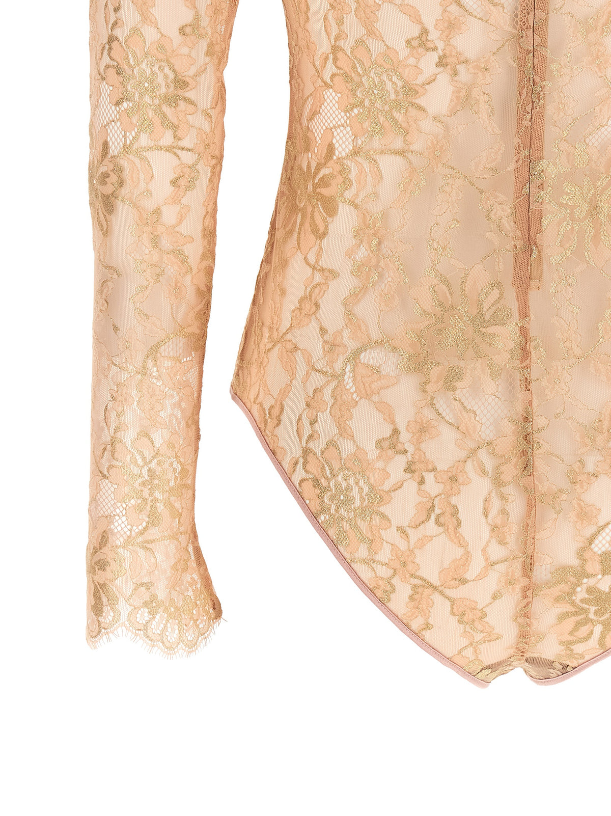 Valentino Garavani Women Valentino Garavani Lurex Lace Bodysuit VALENTINO GARAVANI