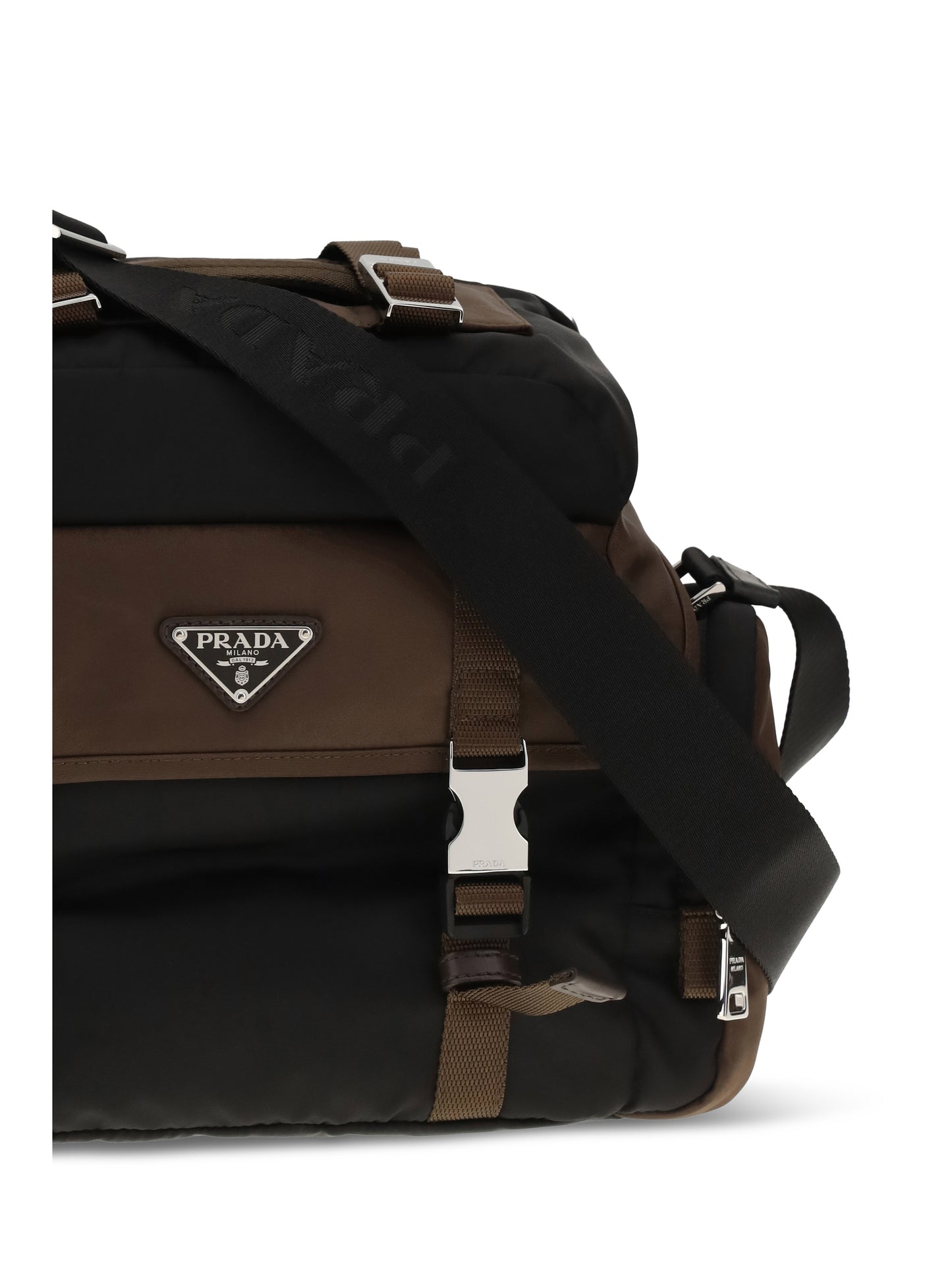 Prada Men Explore Shoulder Bag In Re-Nylon And Leather PRADA