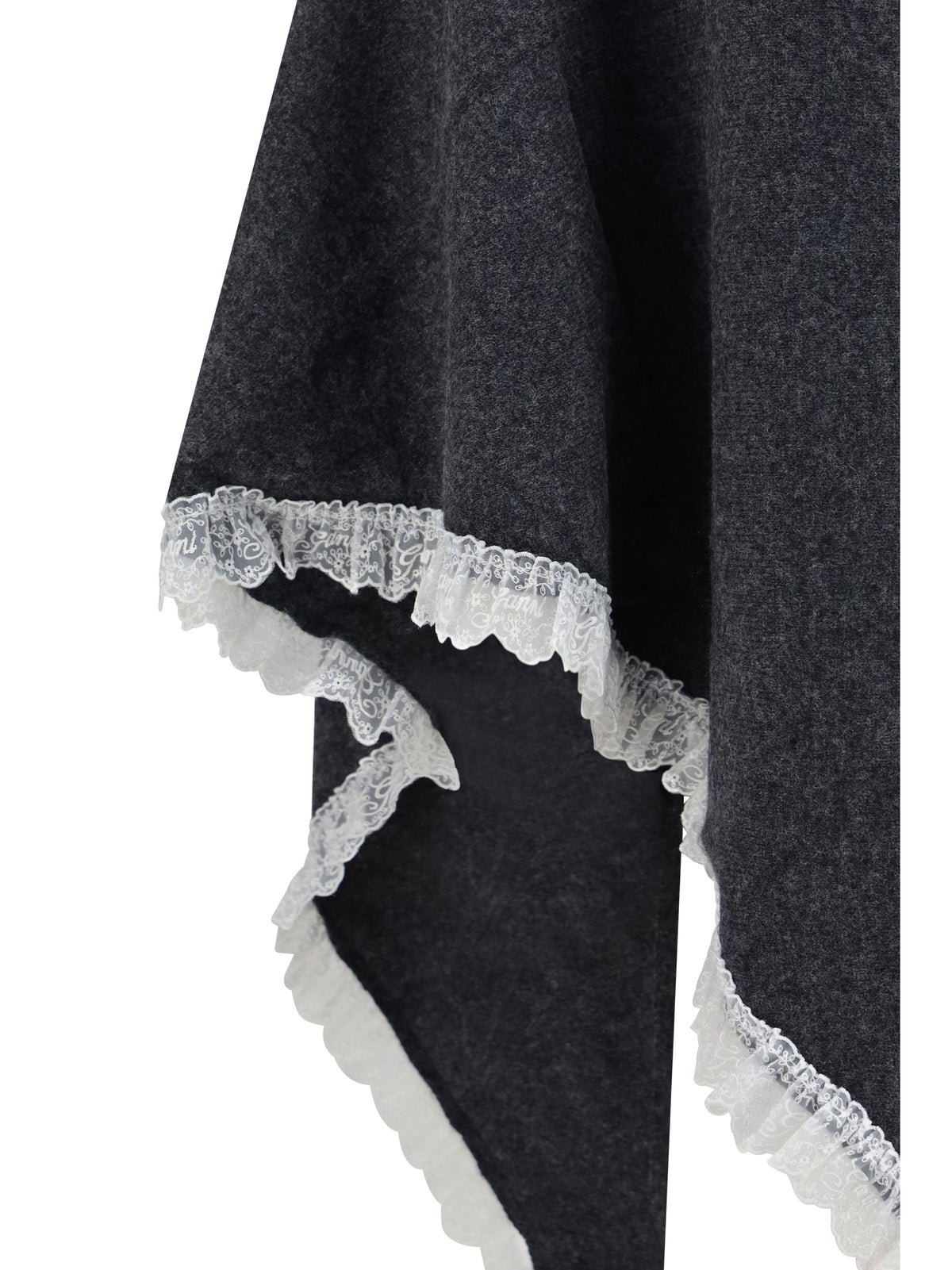 Ganni Women Openwork Wool Cape GANNI