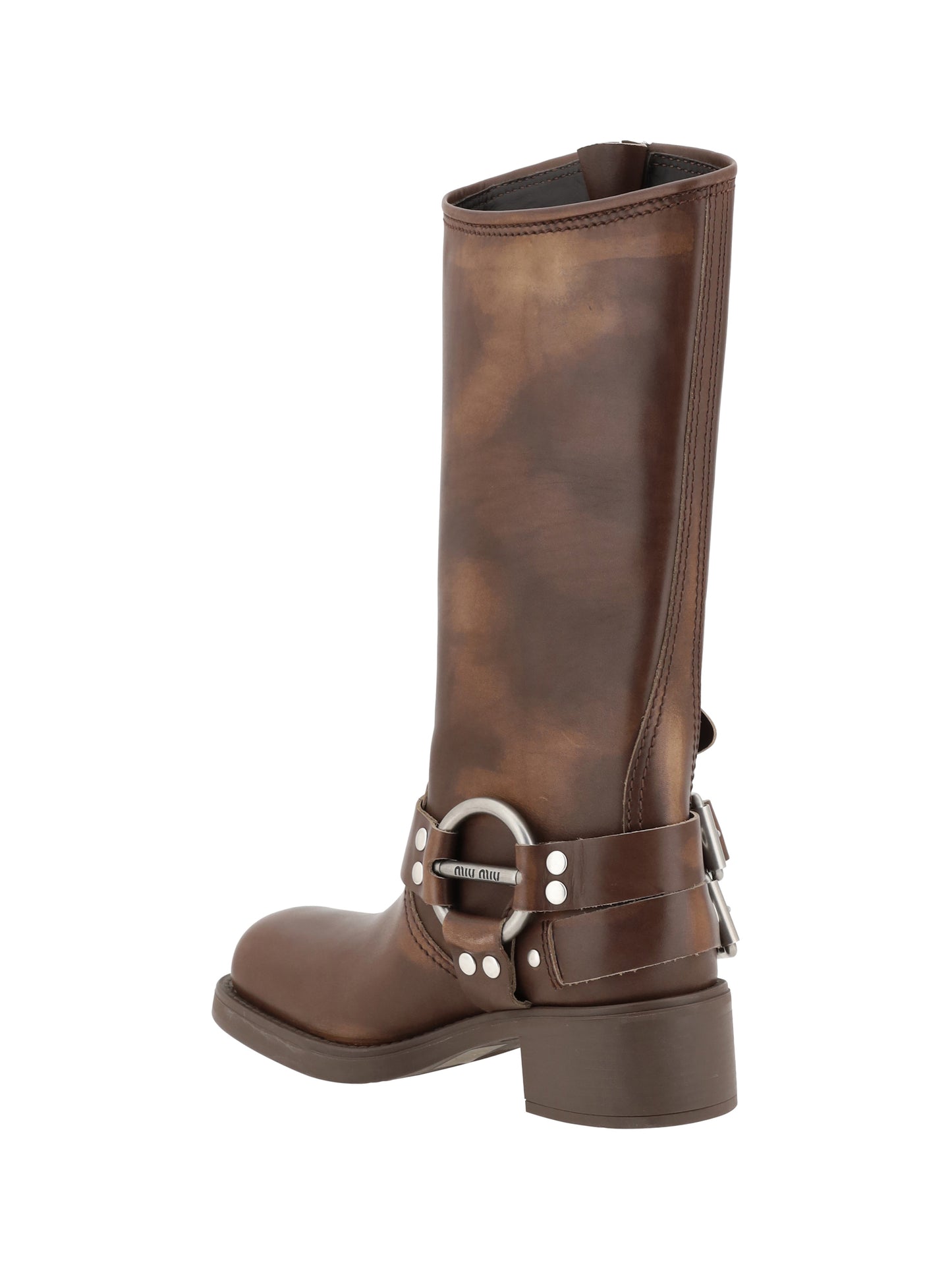 Miu Miu Women Leather Boots MIU MIU