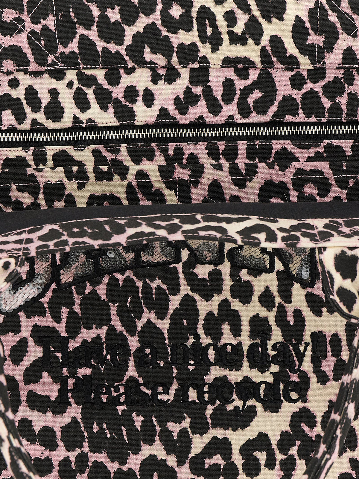 Ganni Women 'Leopard Sequin Xxl Tote' Shopping Bag GANNI