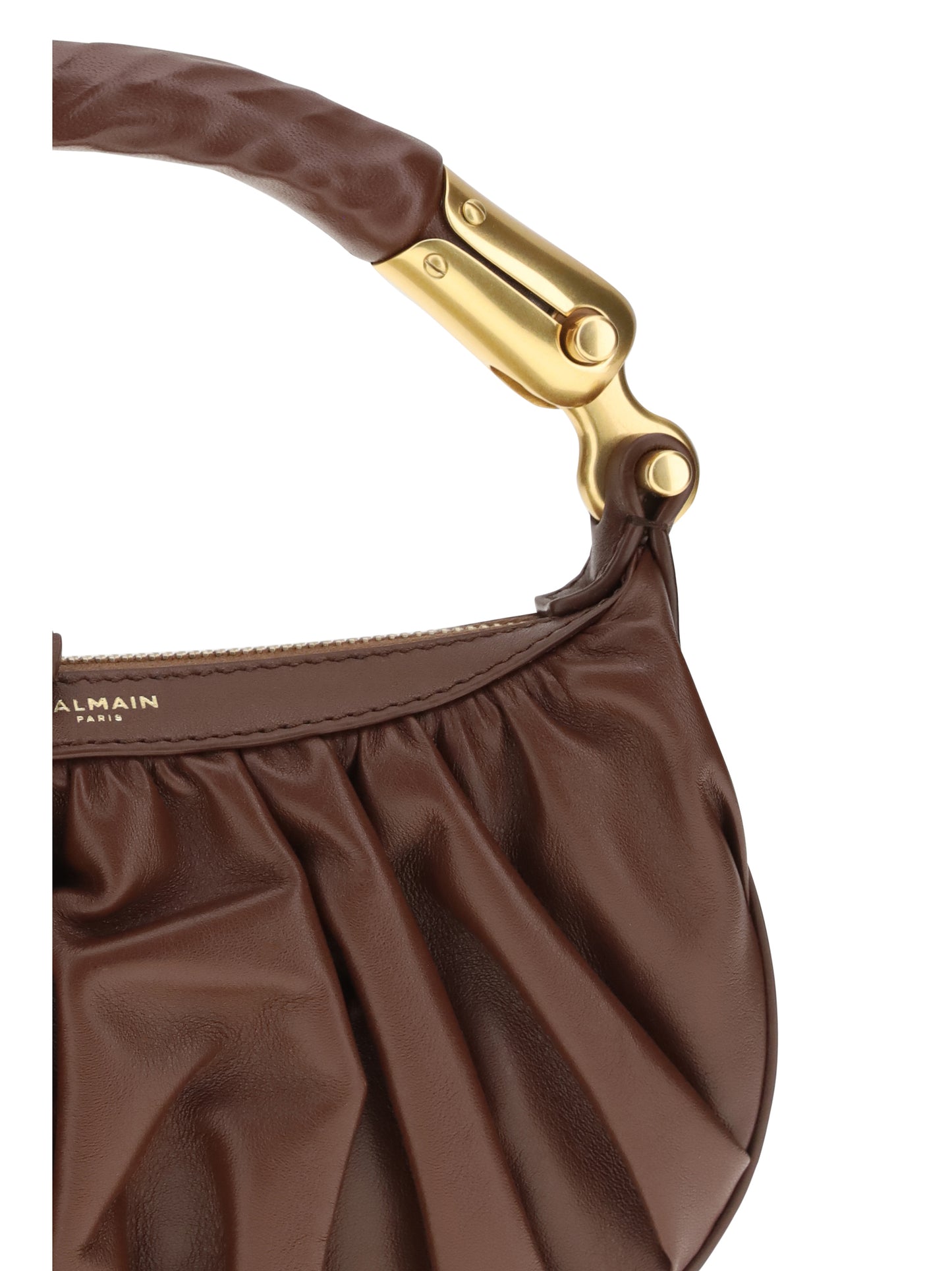 Balmain Women Ébène Mini Bag In Calfskin Leather BALMAIN