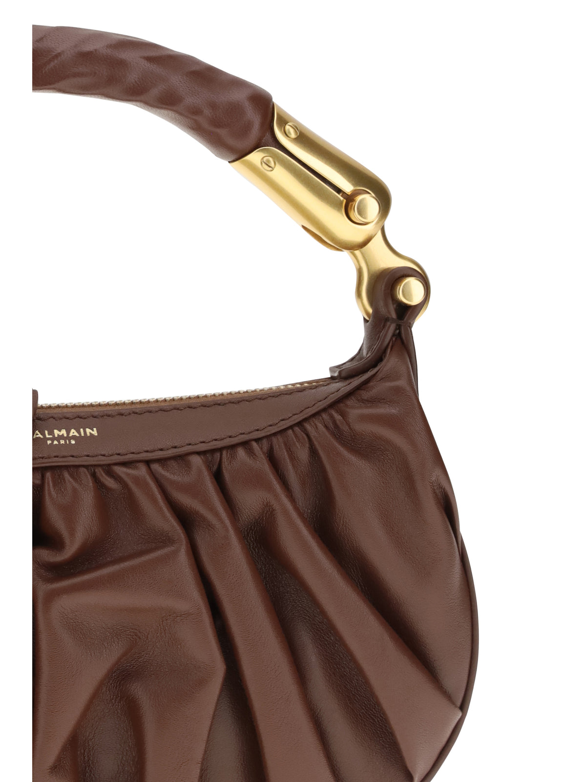 Balmain Women Ébène Mini Bag In Calfskin Leather BALMAIN