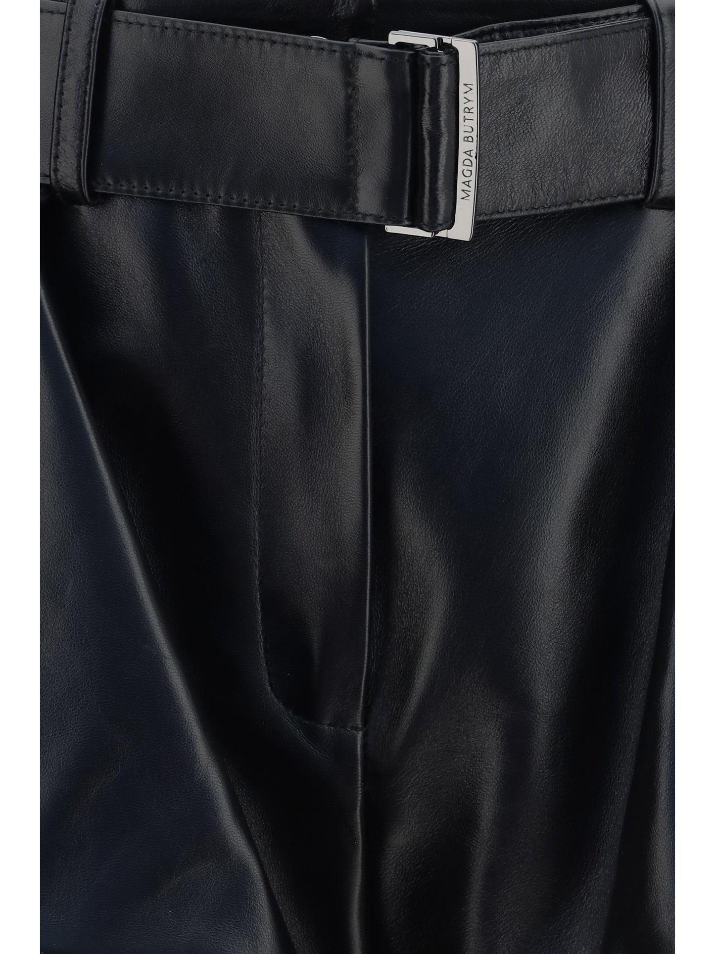 Magda Butrym Women Flared Leather Shorts MAGDA BUTRYM