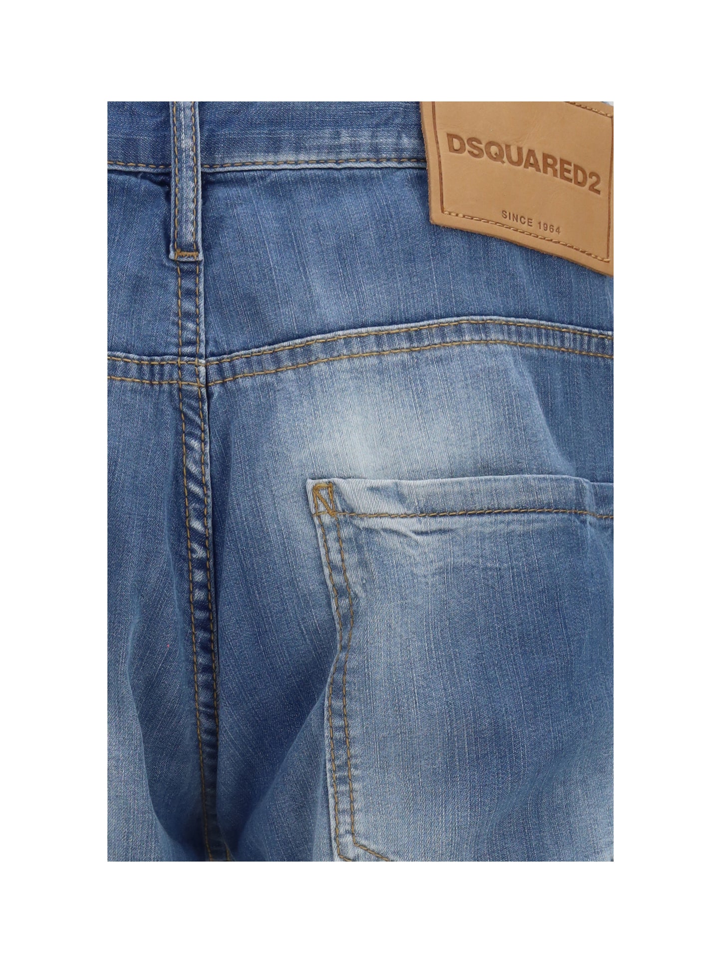 Dsquared2 Men Cotton Jeans With Logo Application DSQUARED2