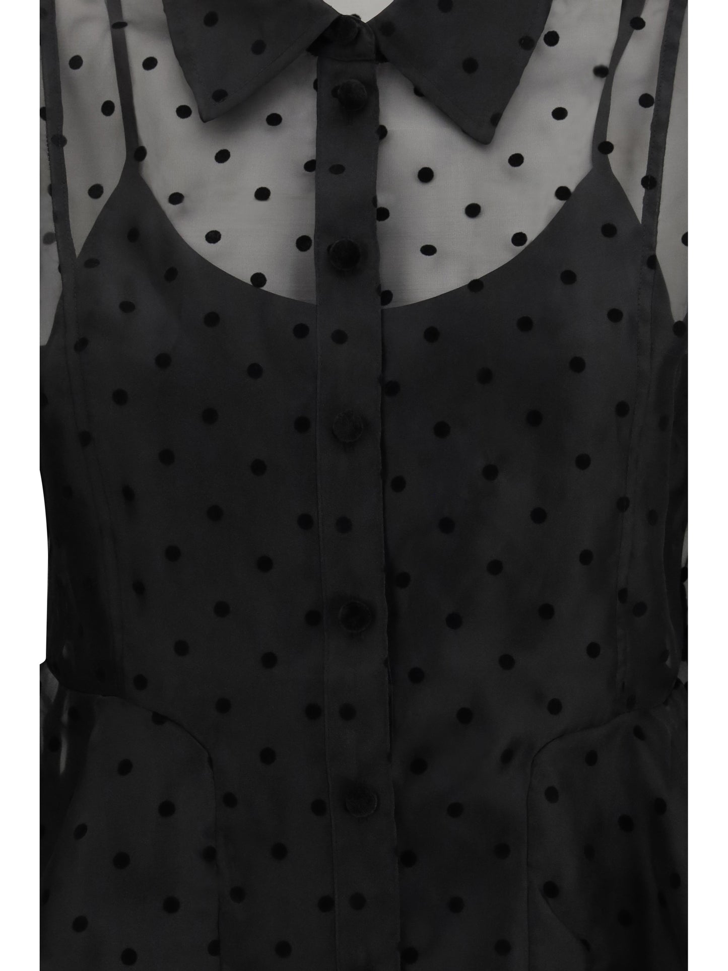 Ganni Women Polka Dot Organza Shirt GANNI