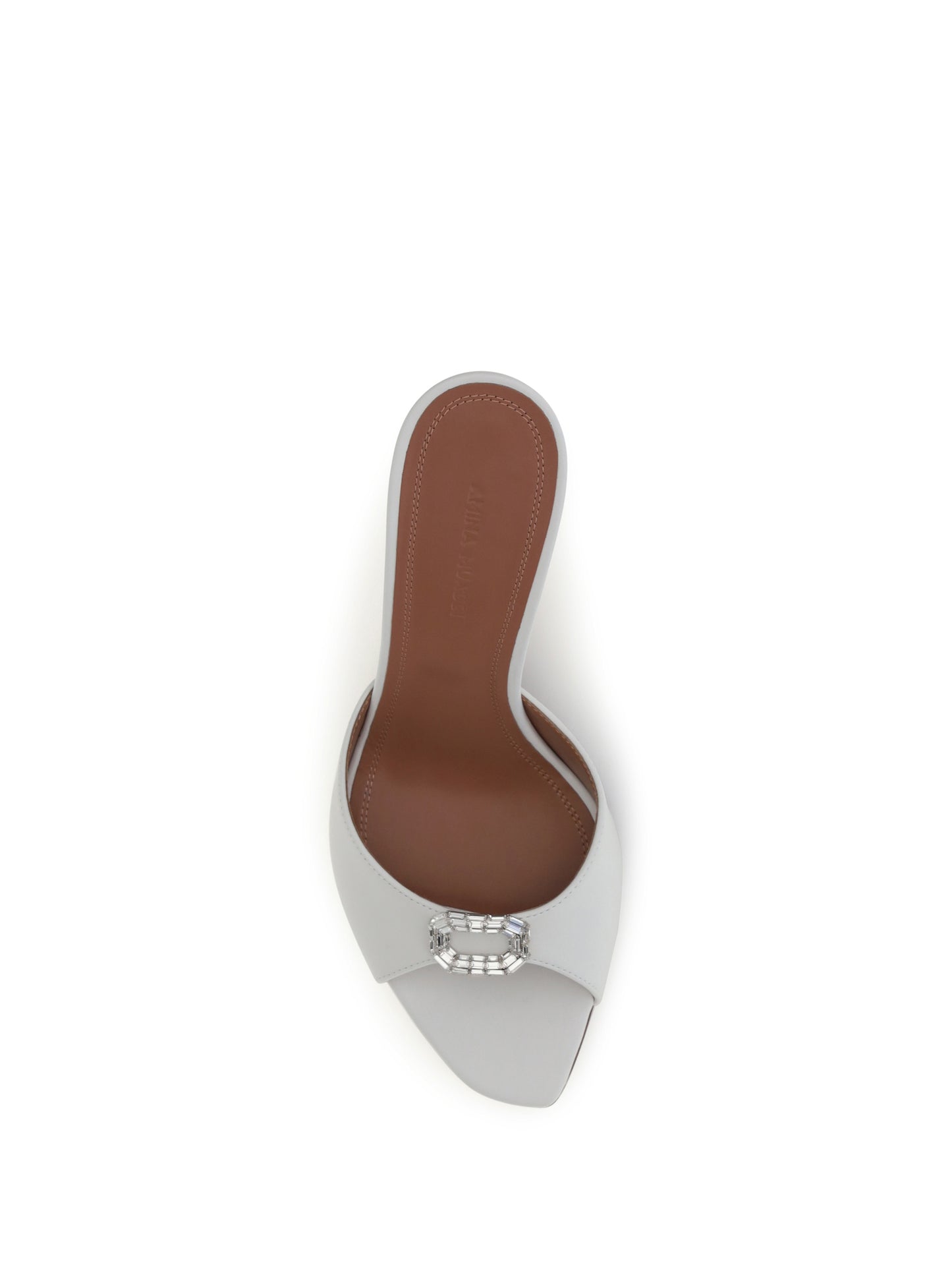 Amina Muaddi Women Camelia Leather Mule Sandals AMINA MUADDI