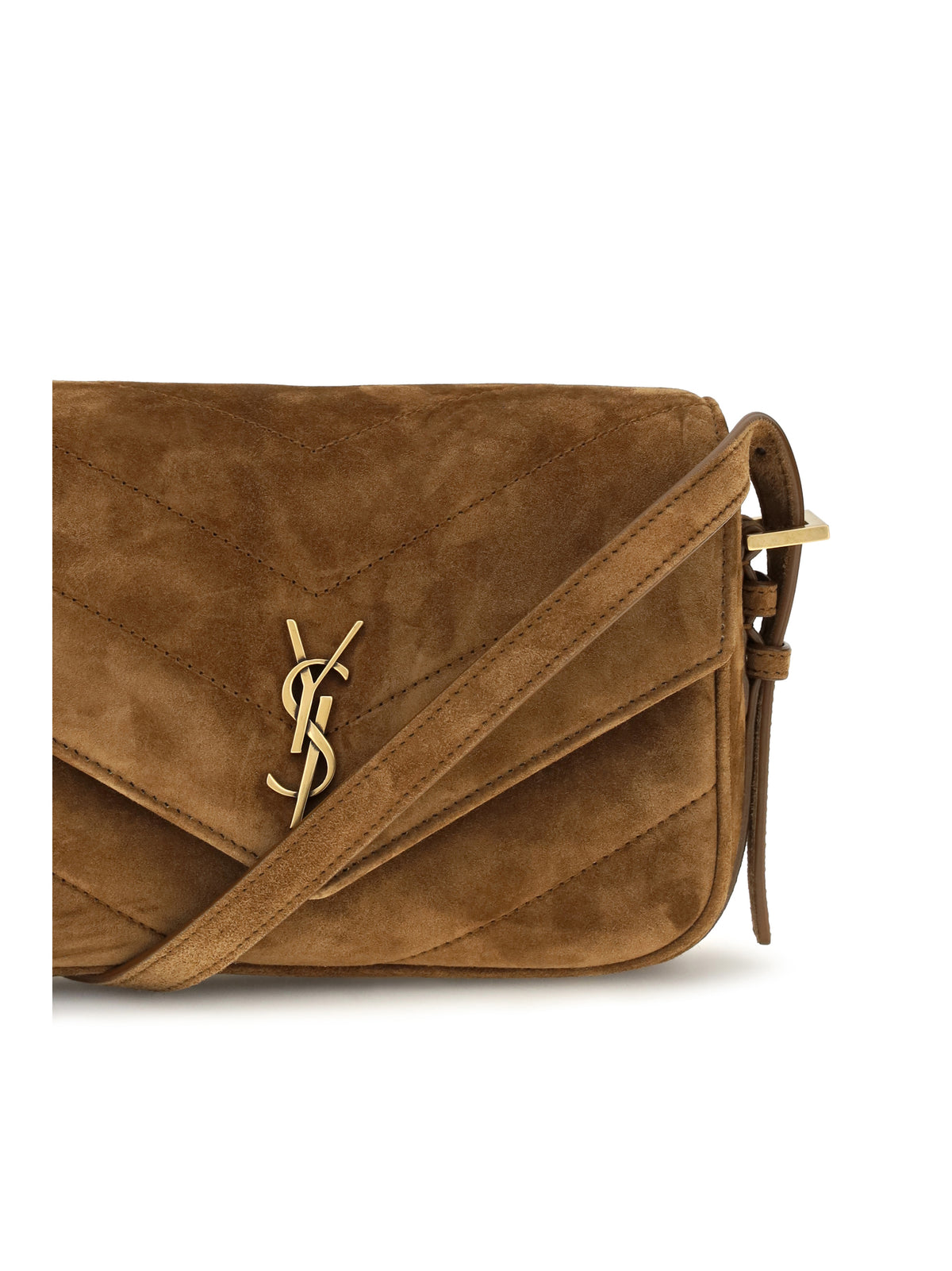 Saint Laurent Women Small Loulou Matelassé Suede Shoulder Bag SAINT LAURENT