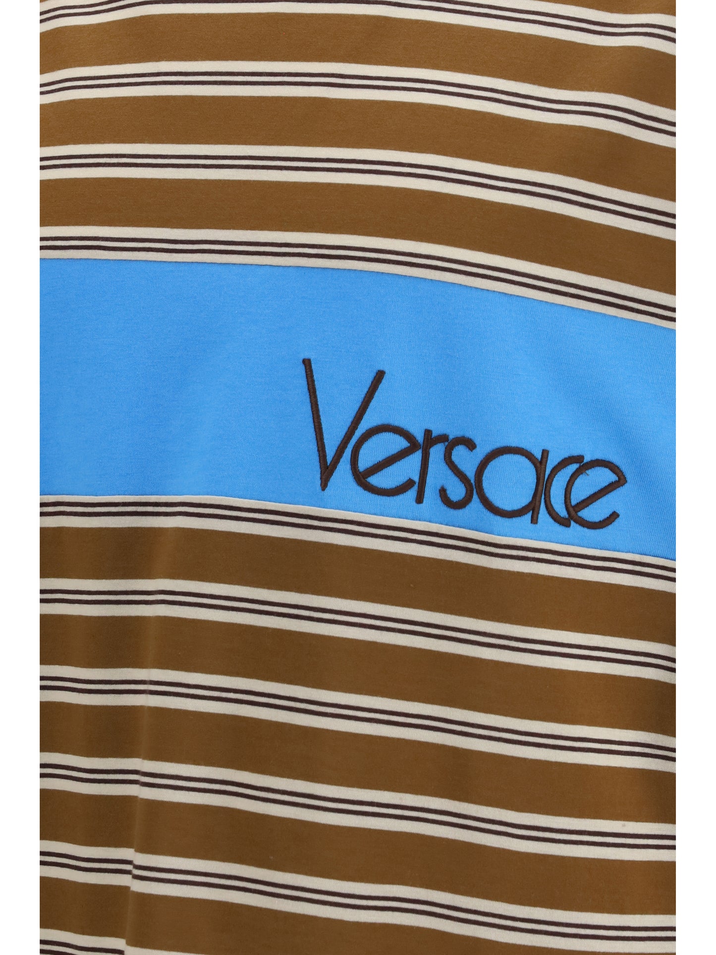 Versace Men Striped Cotton T-Shirt VERSACE