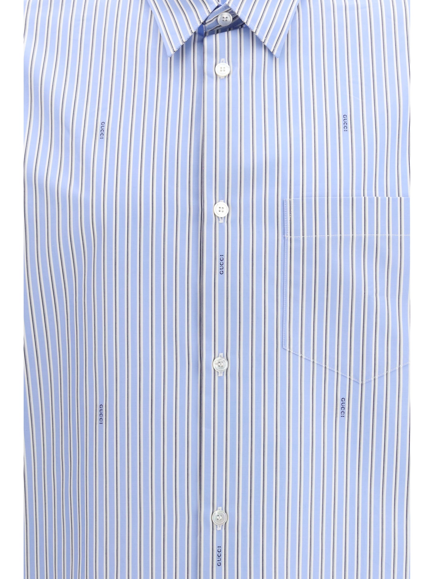 Gucci Men Striped Cotton Poplin Shirt GUCCI