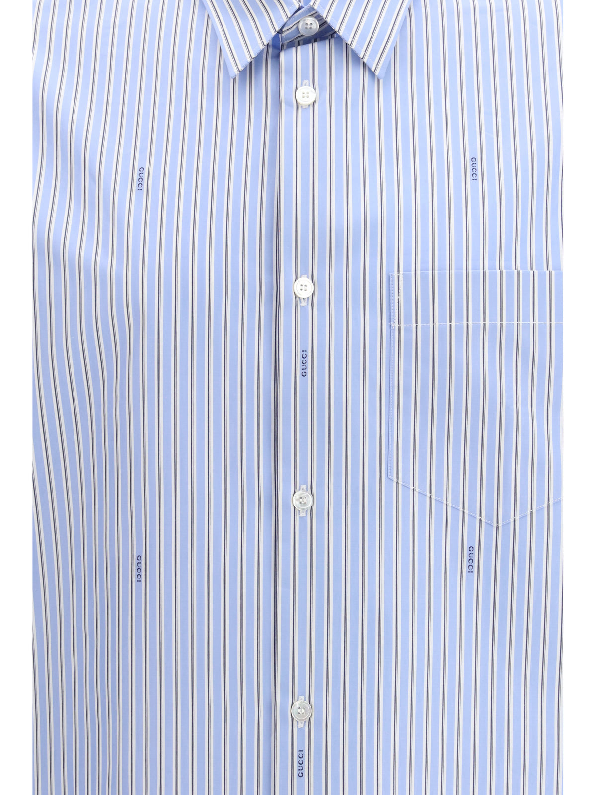Gucci Men Striped Cotton Poplin Shirt GUCCI