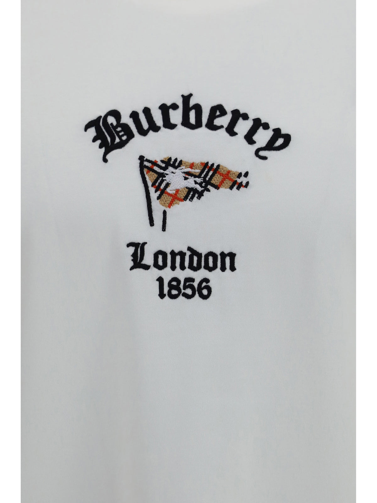 Burberry Men Check Cotton T-Shirt