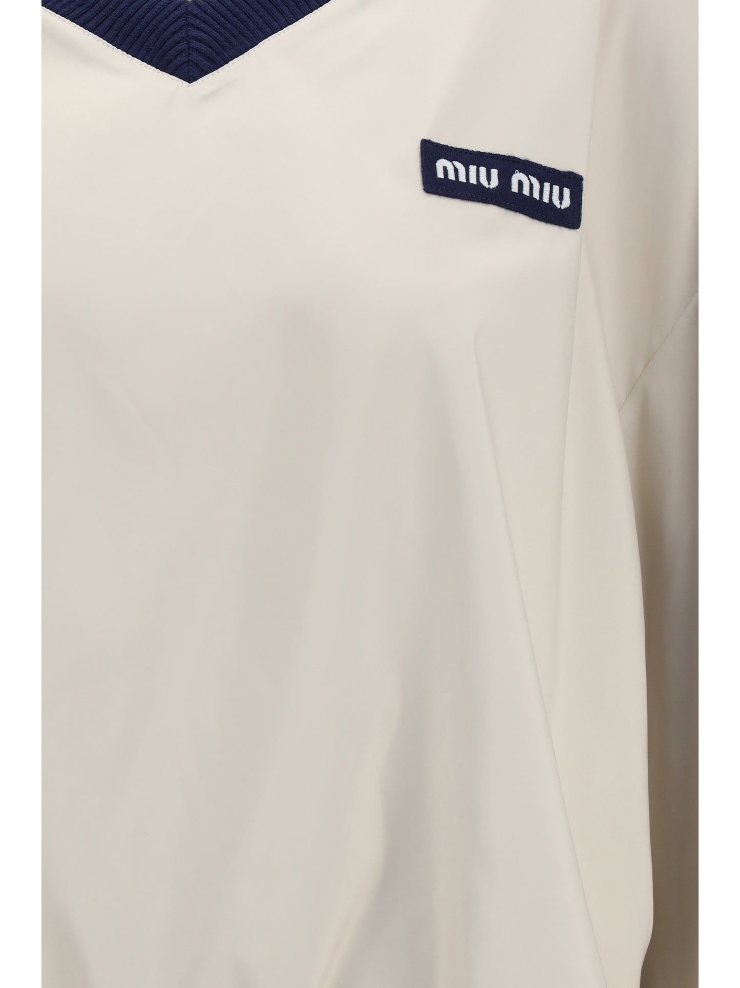 Miu Miu Women Pongé Tec Sweatshirt MIU MIU