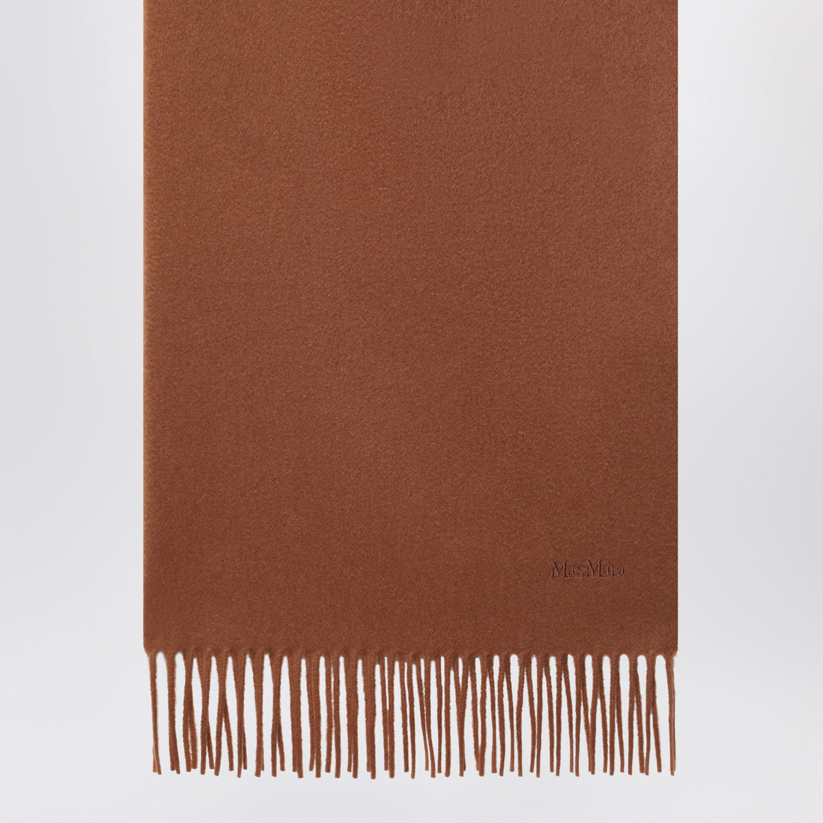 Max Mara Leather-Brown Cashmere Scarf Women MAX MARA