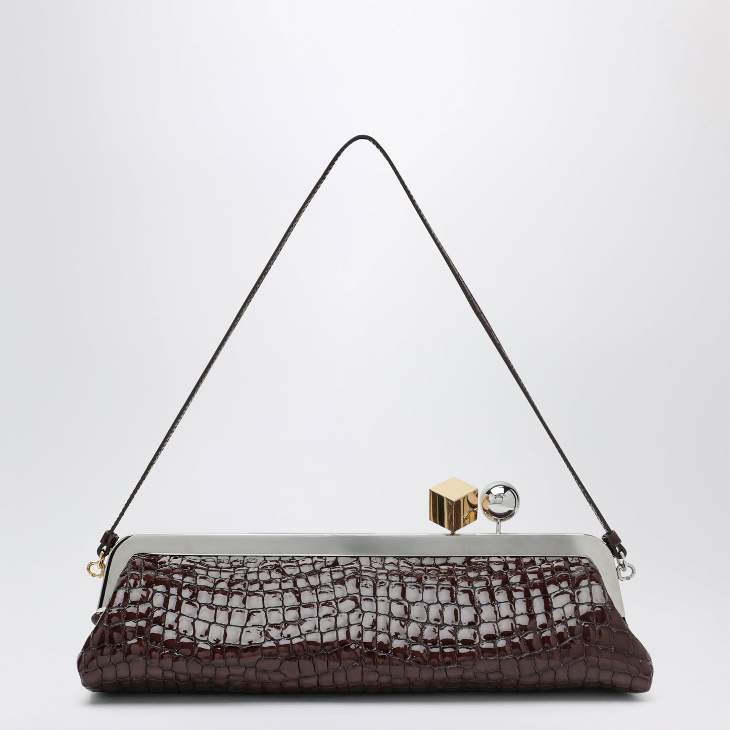 Jacquemus La Pochette Salon Pouch In Crocodile-Embossed Leather Women JACQUEMUS