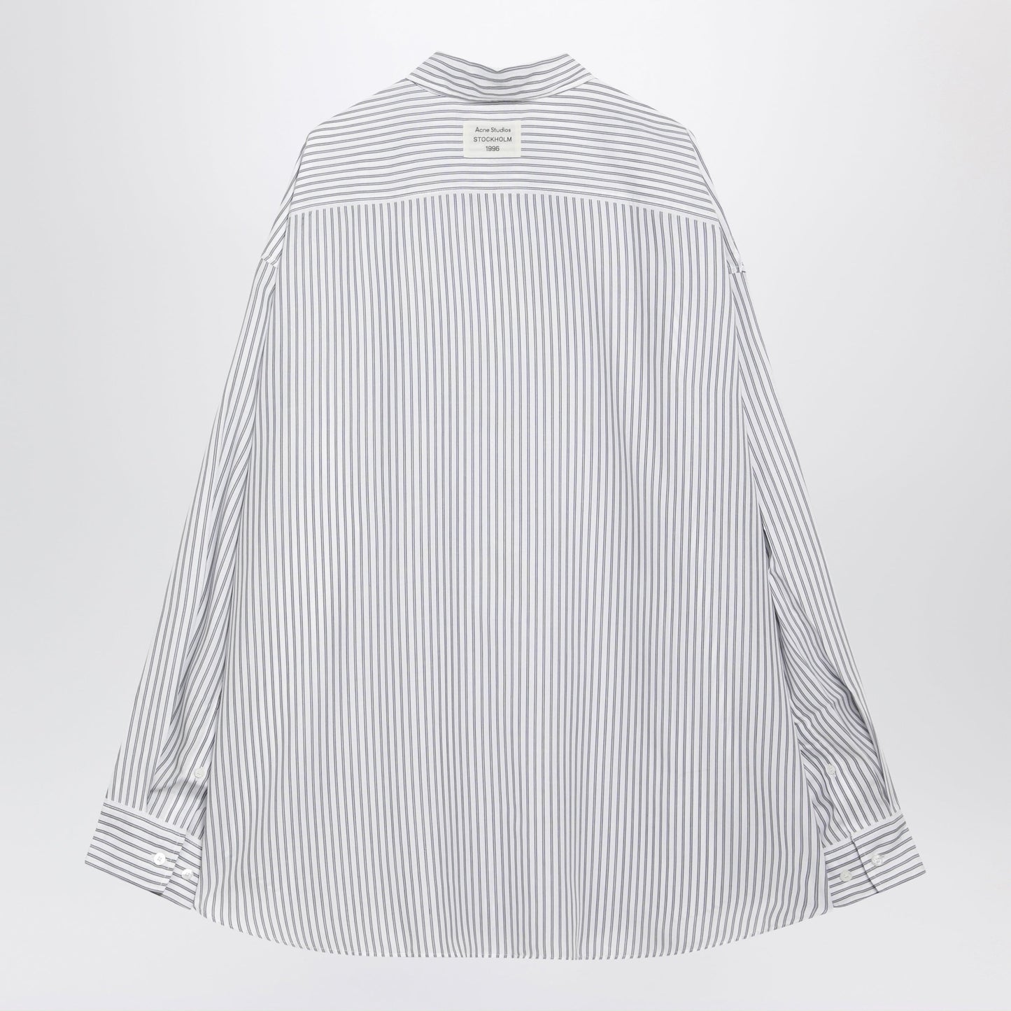 Acne Studios White Striped Lyocell Shirt Men ACNE STUDIOS