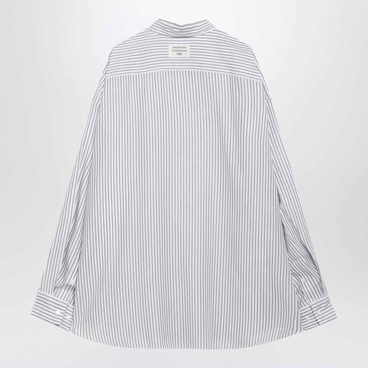 Acne Studios White Striped Lyocell Shirt Men ACNE STUDIOS