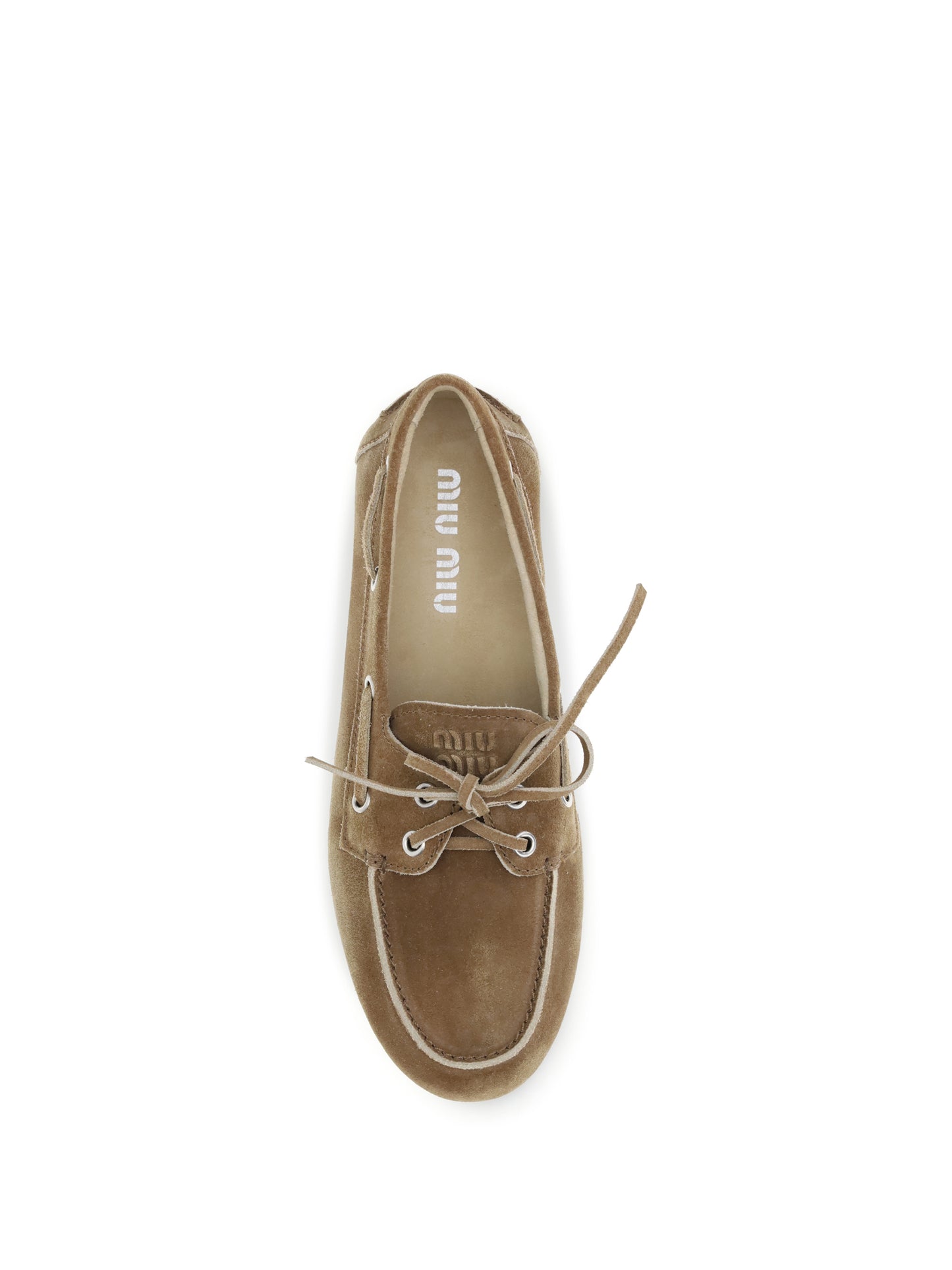 Miu Miu Women Delavé Suede Unlined Loafers MIU MIU