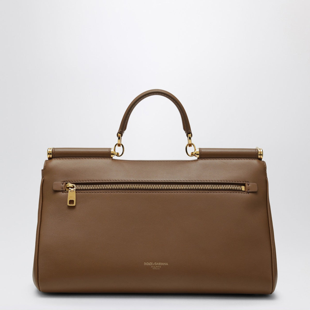 Dolce&Gabbana My Sicily Top Handle Bag In Caramel Leather Women Women DOLCE & GABBANA