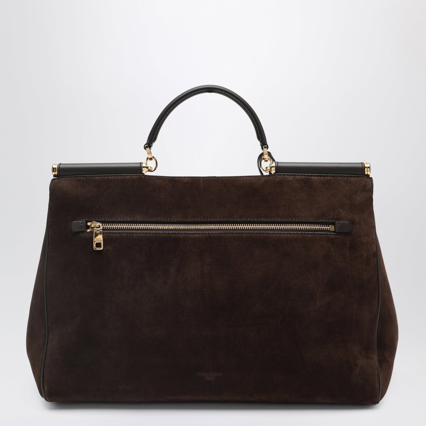 Dolce&Gabbana My Sicily Large Ebony Brown Suede Bag Women DOLCE & GABBANA
