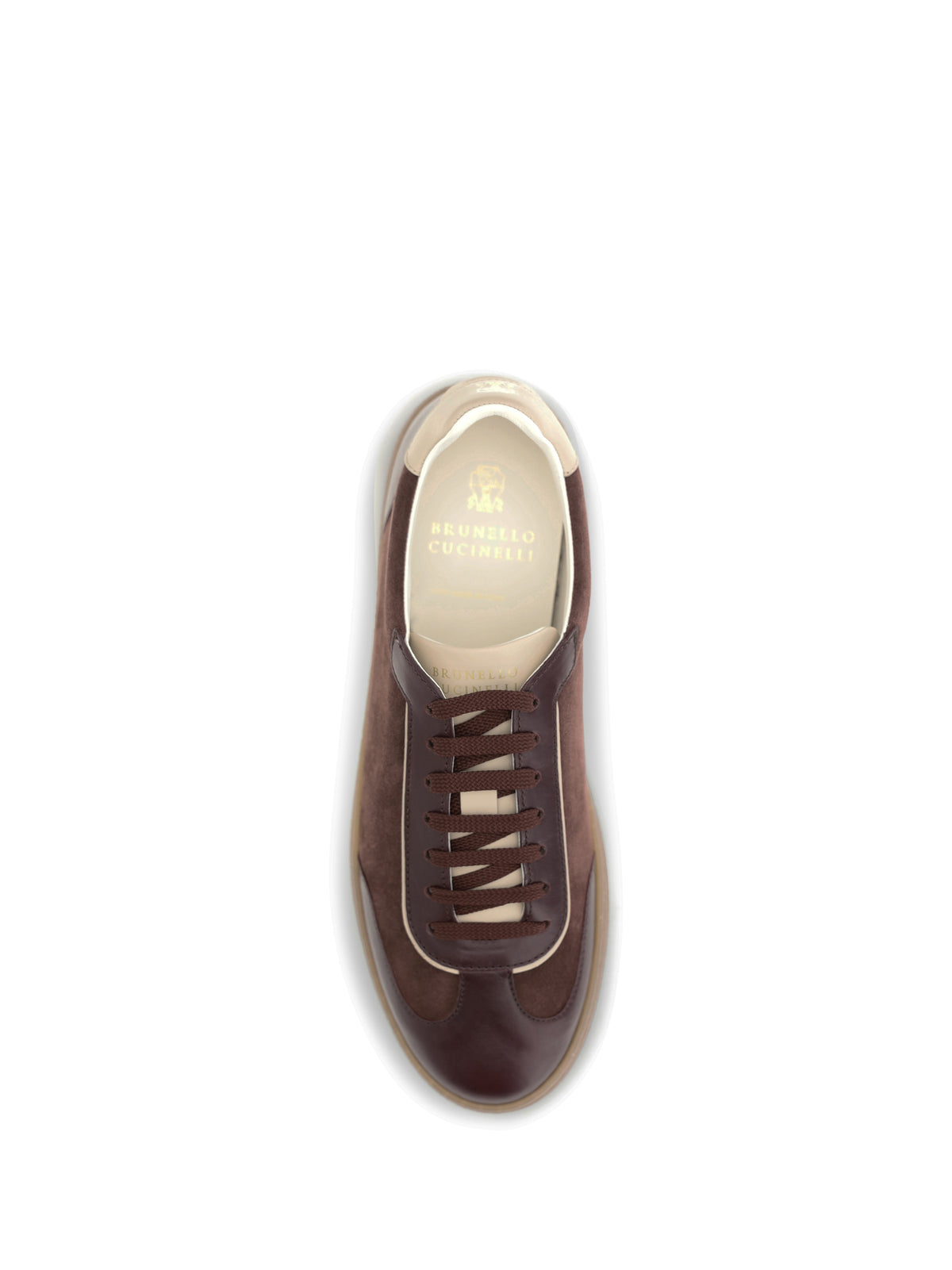 Brunello Cucinelli Men Leather Sneakers With Suede Details BRUNELLO CUCINELLI