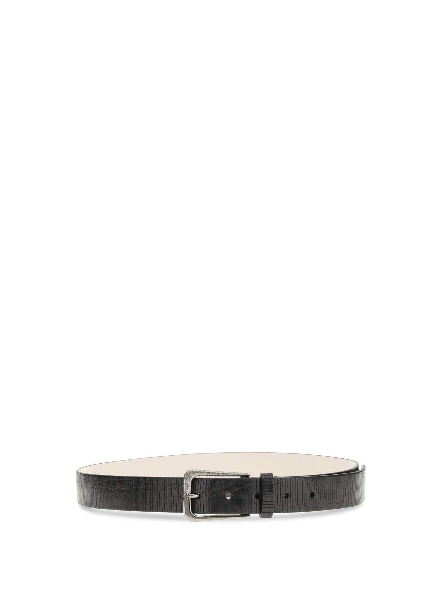 Brunello Cucinelli Women Carved Leather Belt With Shimmering Buckle BRUNELLO CUCINELLI