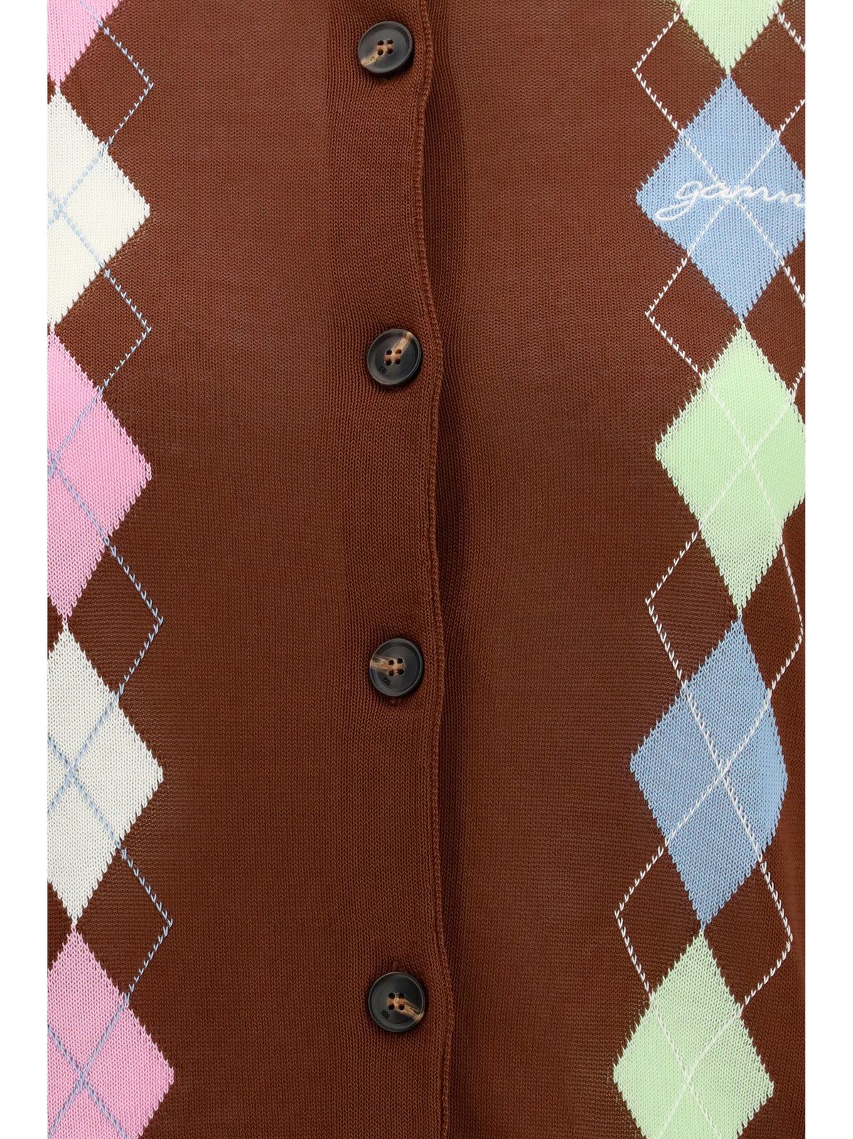 Ganni Women Diamond-Pattern Cardigan GANNI