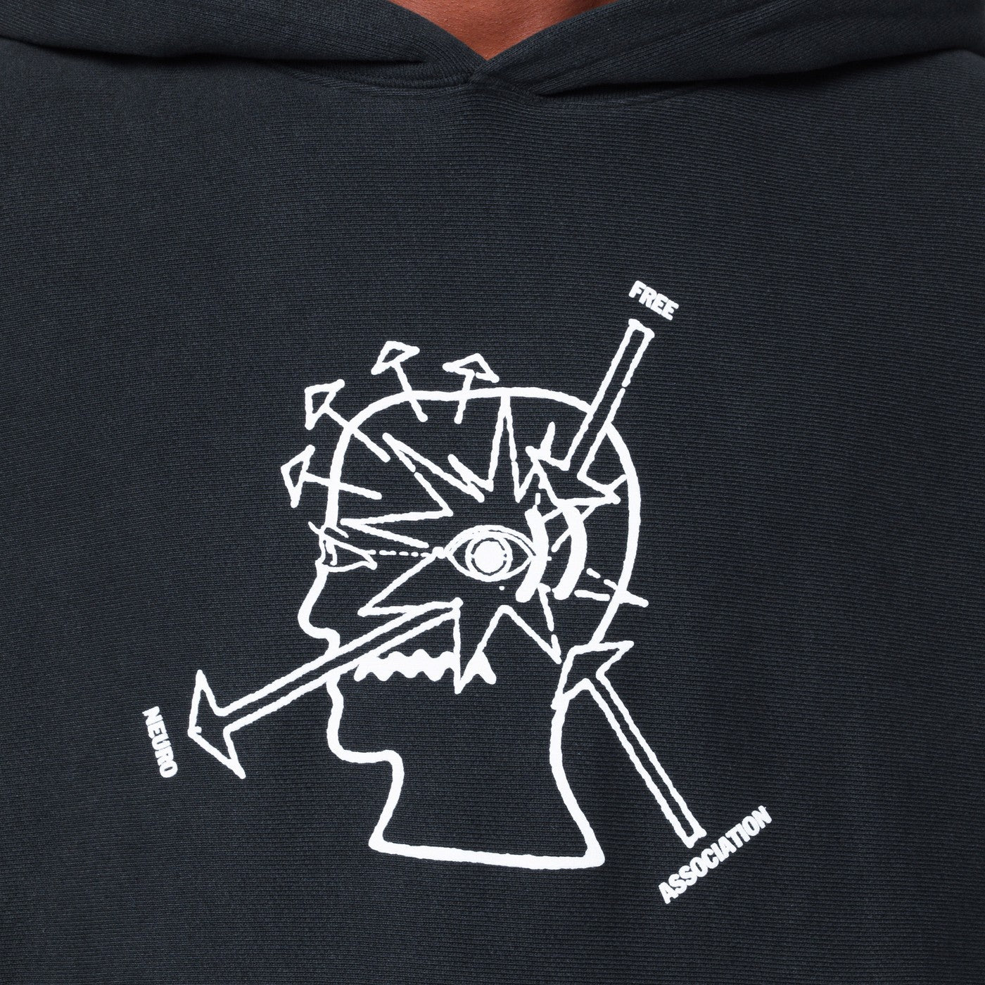 Brain Dead Faded Black Neuro Free Association Sweatshirt Men Brain Dead