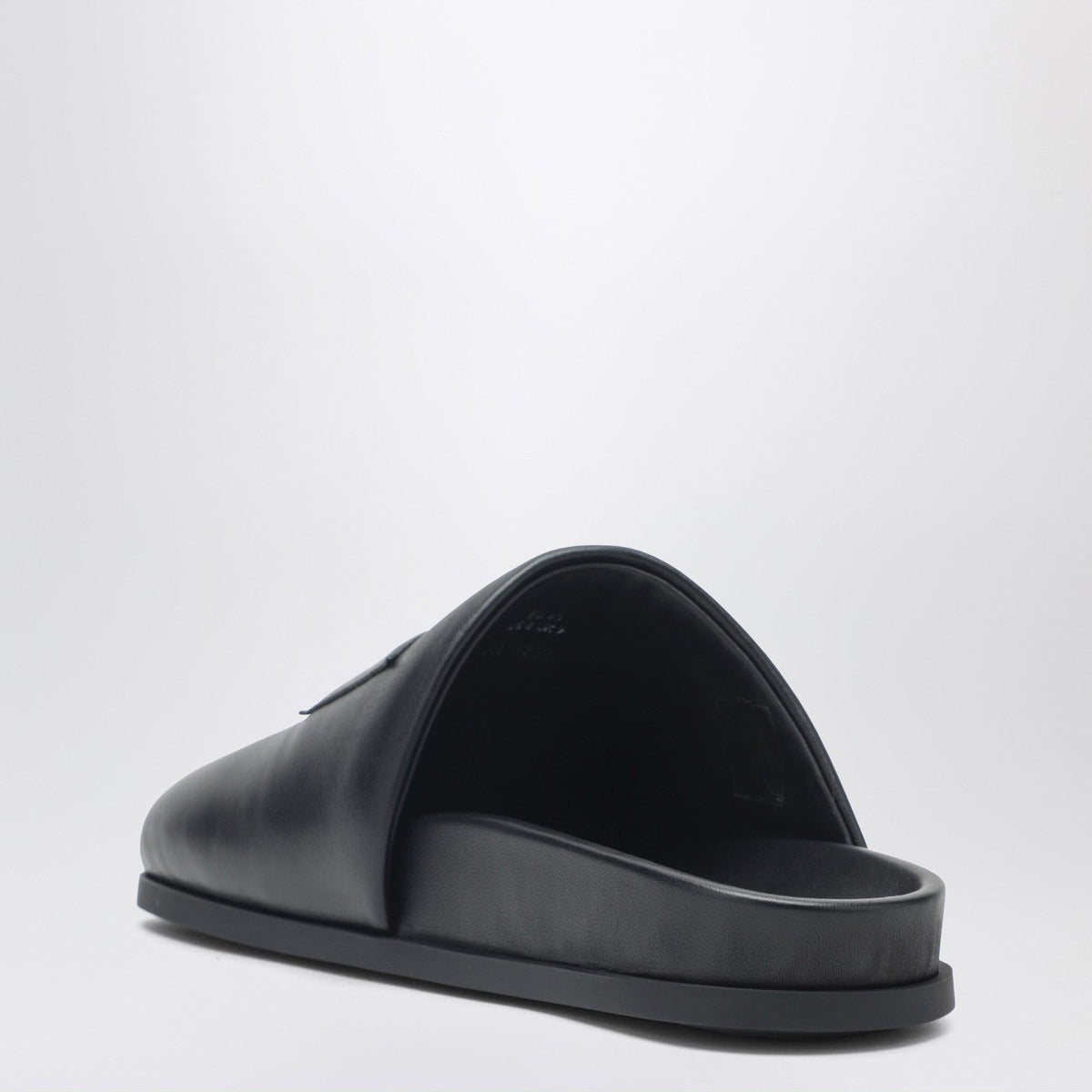 Givenchy Label Flat Mules In Black Nappa Leather Women GIVENCHY