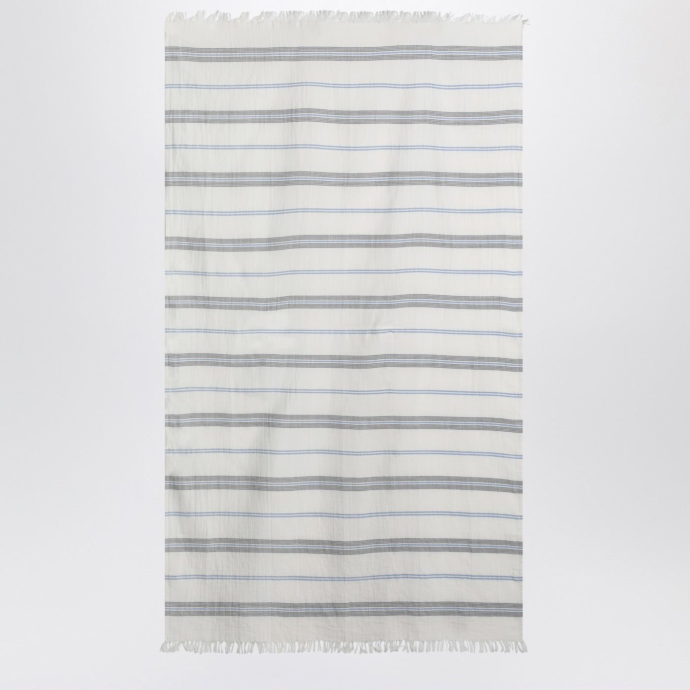 Tekla White Beach Towel With Striped Pattern Men Tekla