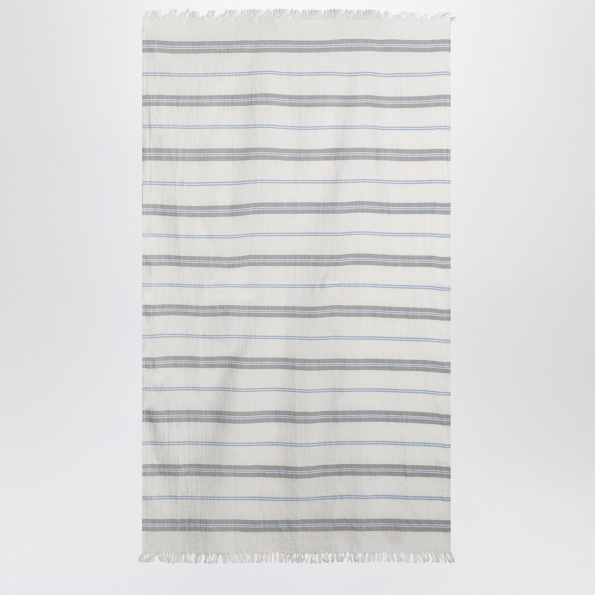 Tekla White Beach Towel With Striped Pattern Men Tekla