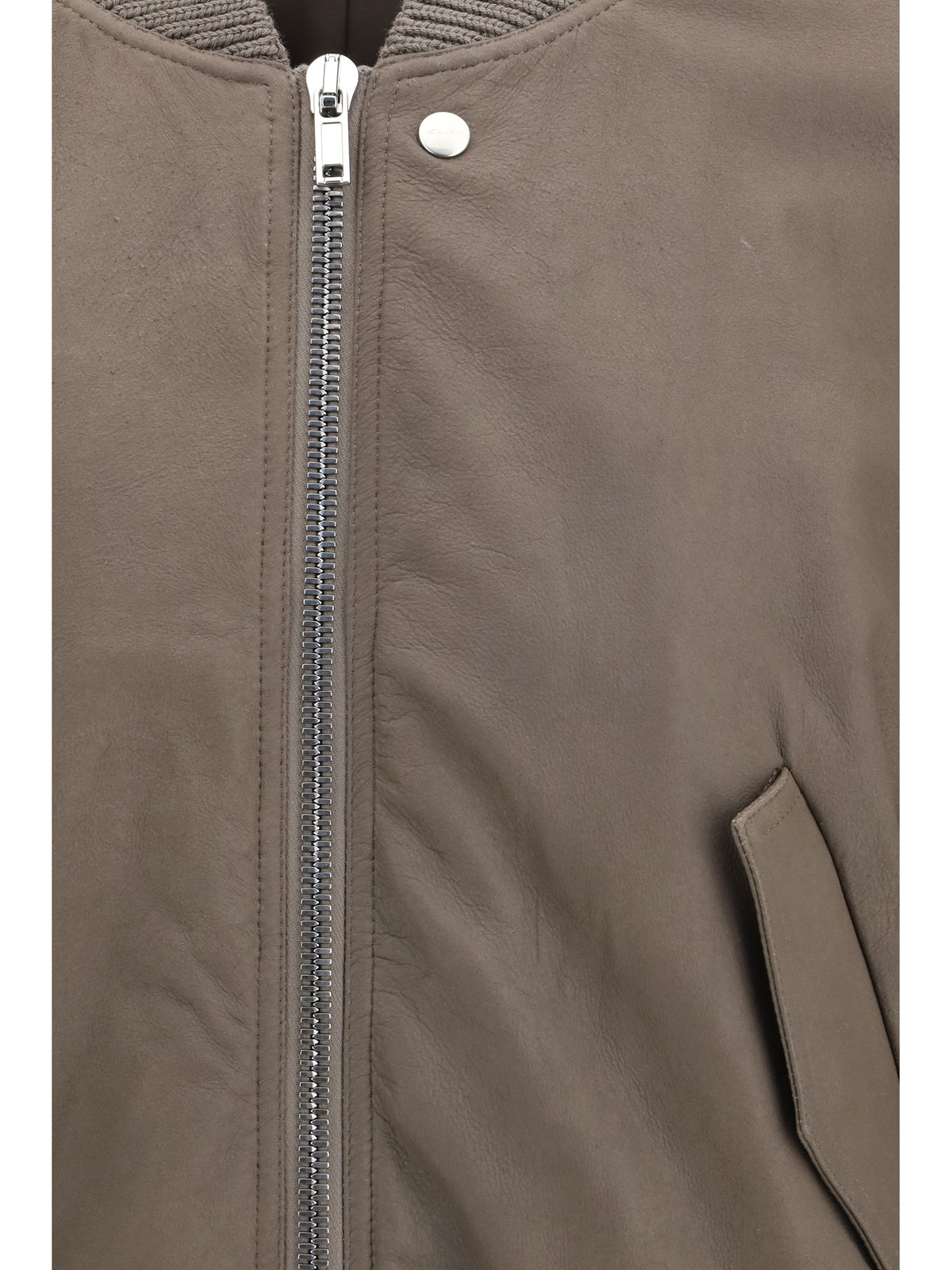 Rick Owens Men Secchia Flight Bomber In Lambskin Leather With Padding