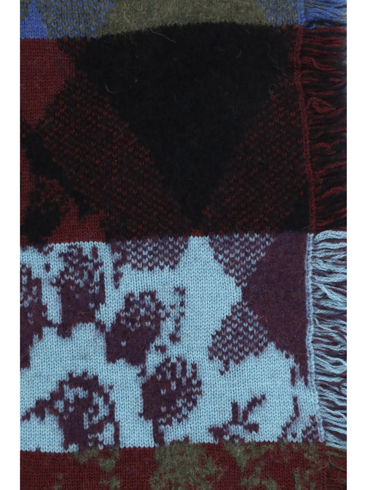 Dries Van Noten Men Mixed Print Fringed Scarf DRIES VAN NOTEN