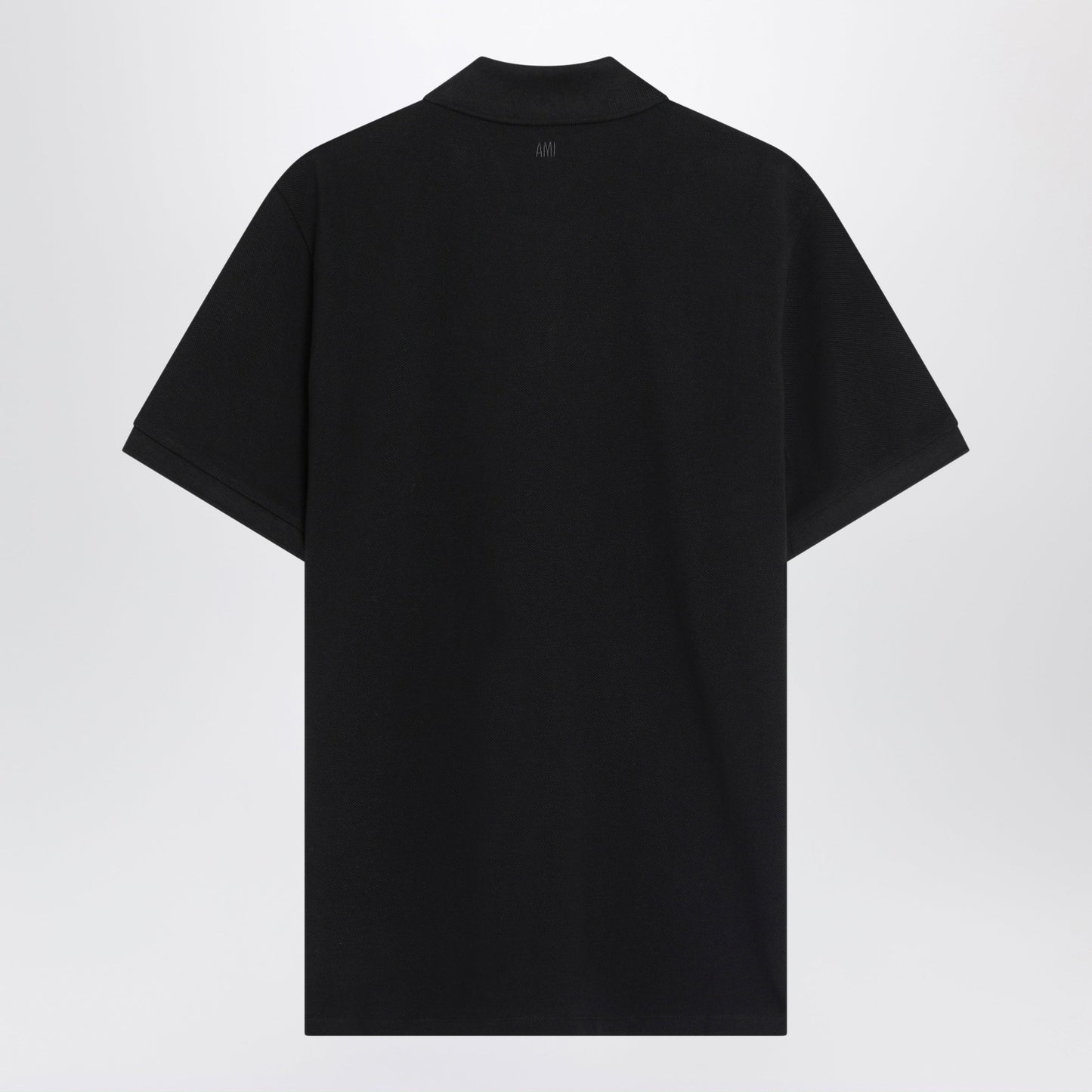 Ami Paris Black Ami De Coeur Polo Shirt Men AMI PARIS