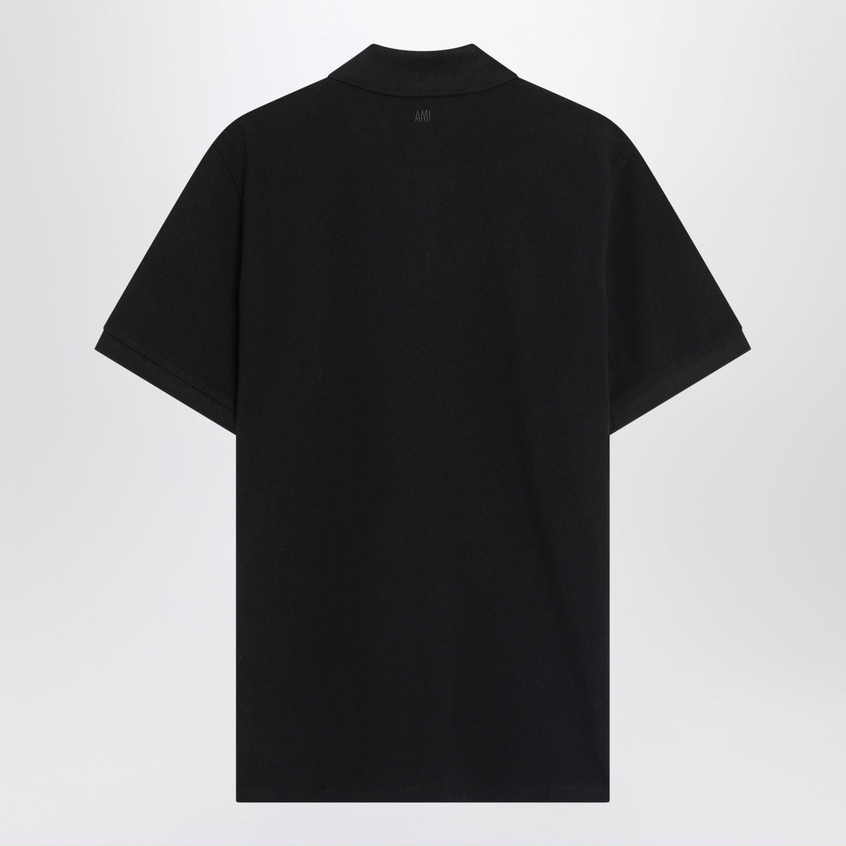 Ami Paris Black Ami De Coeur Polo Shirt Men AMI PARIS