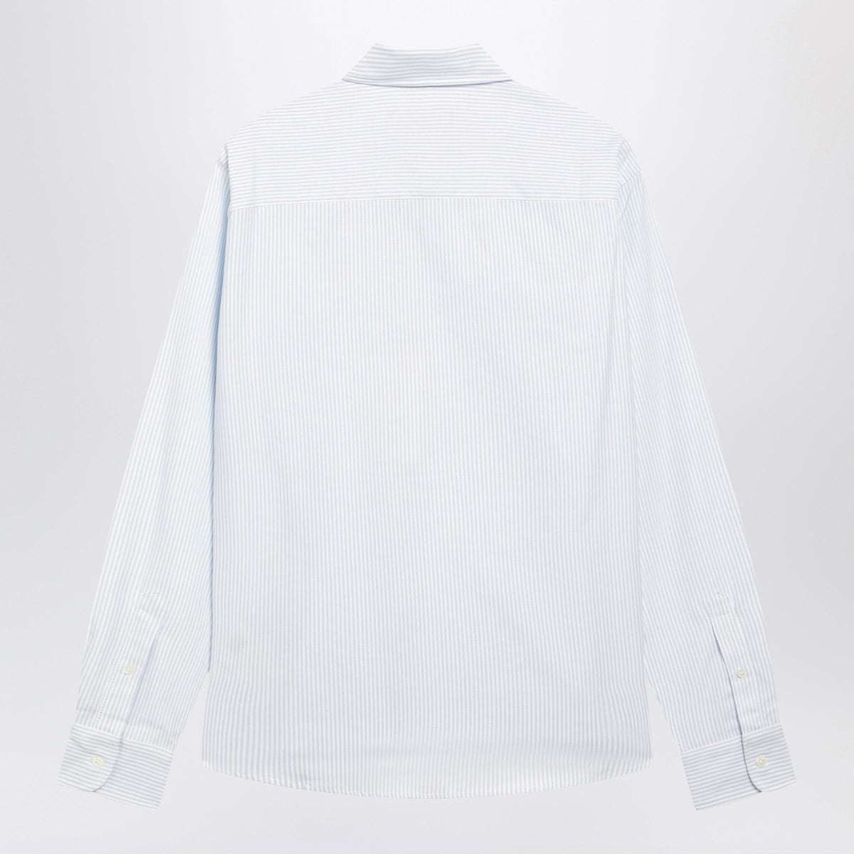 Ami Paris Light Blue And White Striped Ami De Coeur Shirt Women AMI PARIS