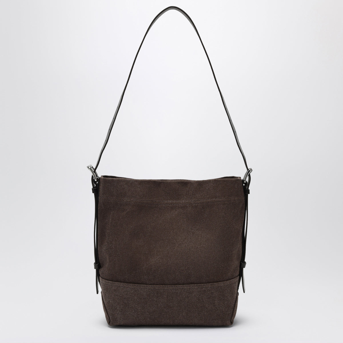 Lemaire Small Dark Chocolate Cotton Canvas Tote Bag Women LEMAIRE