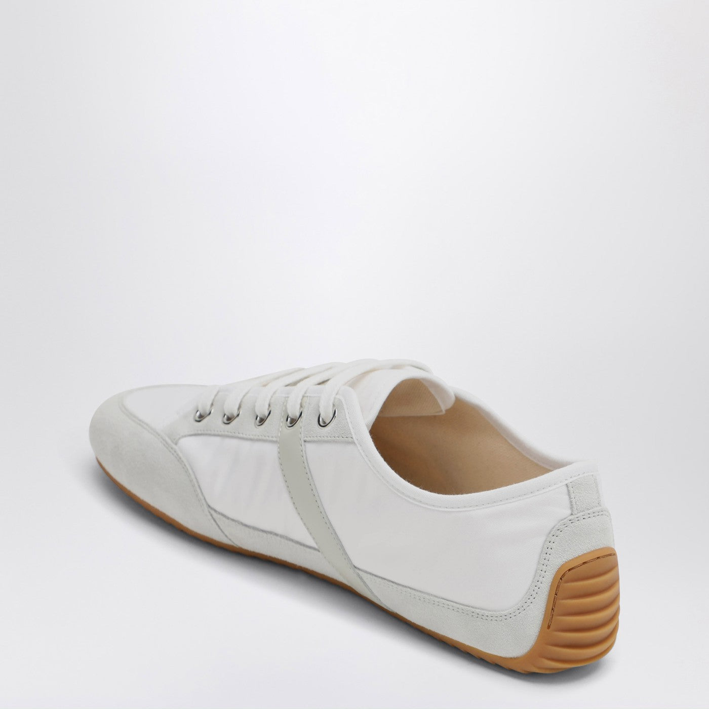 Givenchy White Silm Sneakers In Nylon And Suede Men GIVENCHY