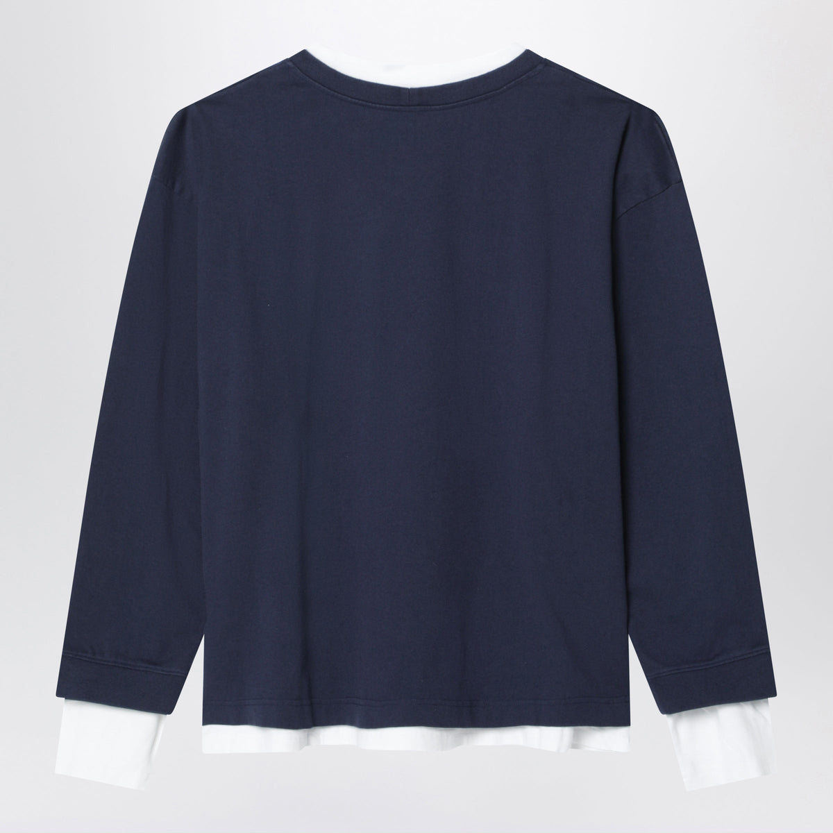 Acne Studios Navy Blue/White Cotton Sweatshirt Men ACNE STUDIOS