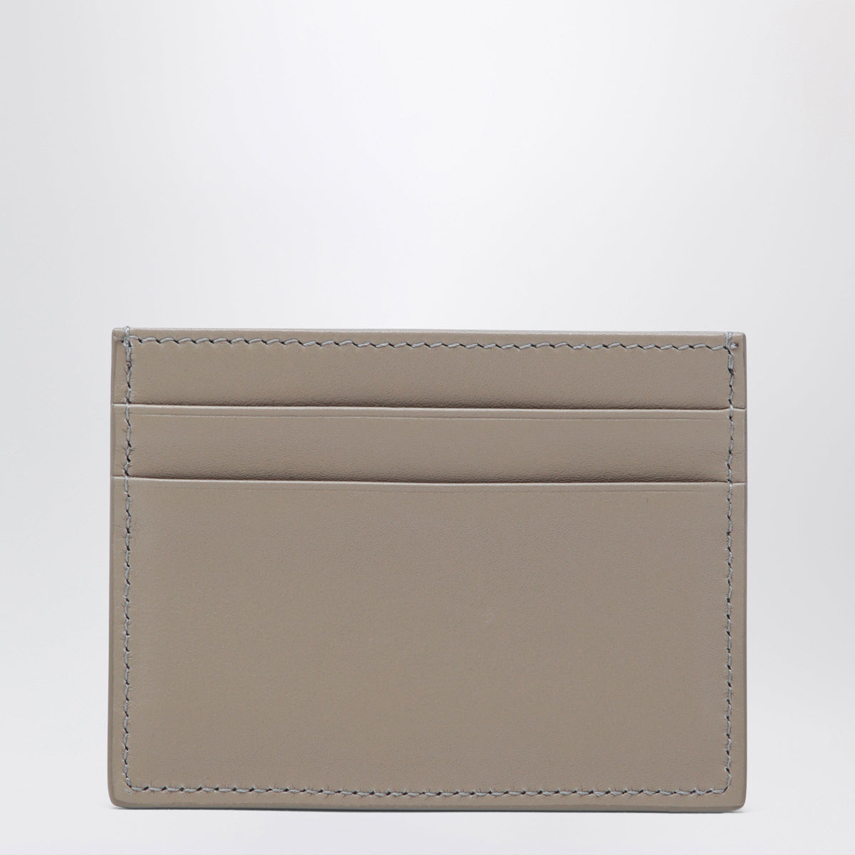 Dolce&Gabbana Taupe Leather Card Holder With Logo Plaque Women DOLCE & GABBANA