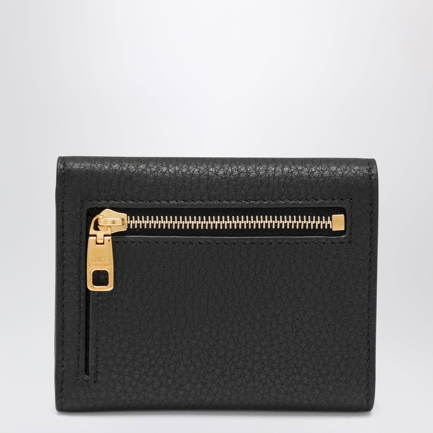Dolce&Gabbana Black Dauphine Calf Leather Wallet Women DOLCE & GABBANA