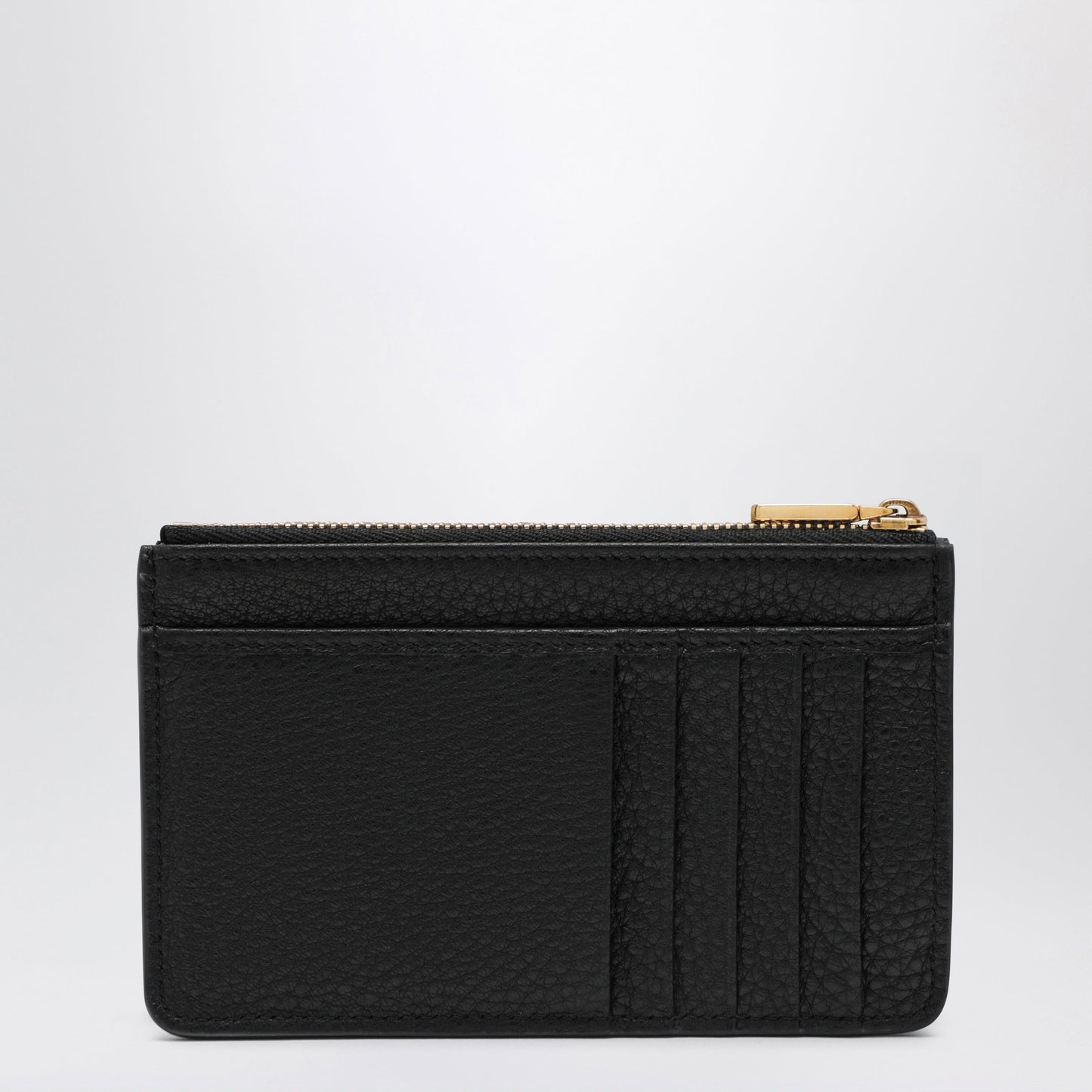 Dolce&Gabbana Black Dauphine Calf Leather Card Holder Women DOLCE & GABBANA