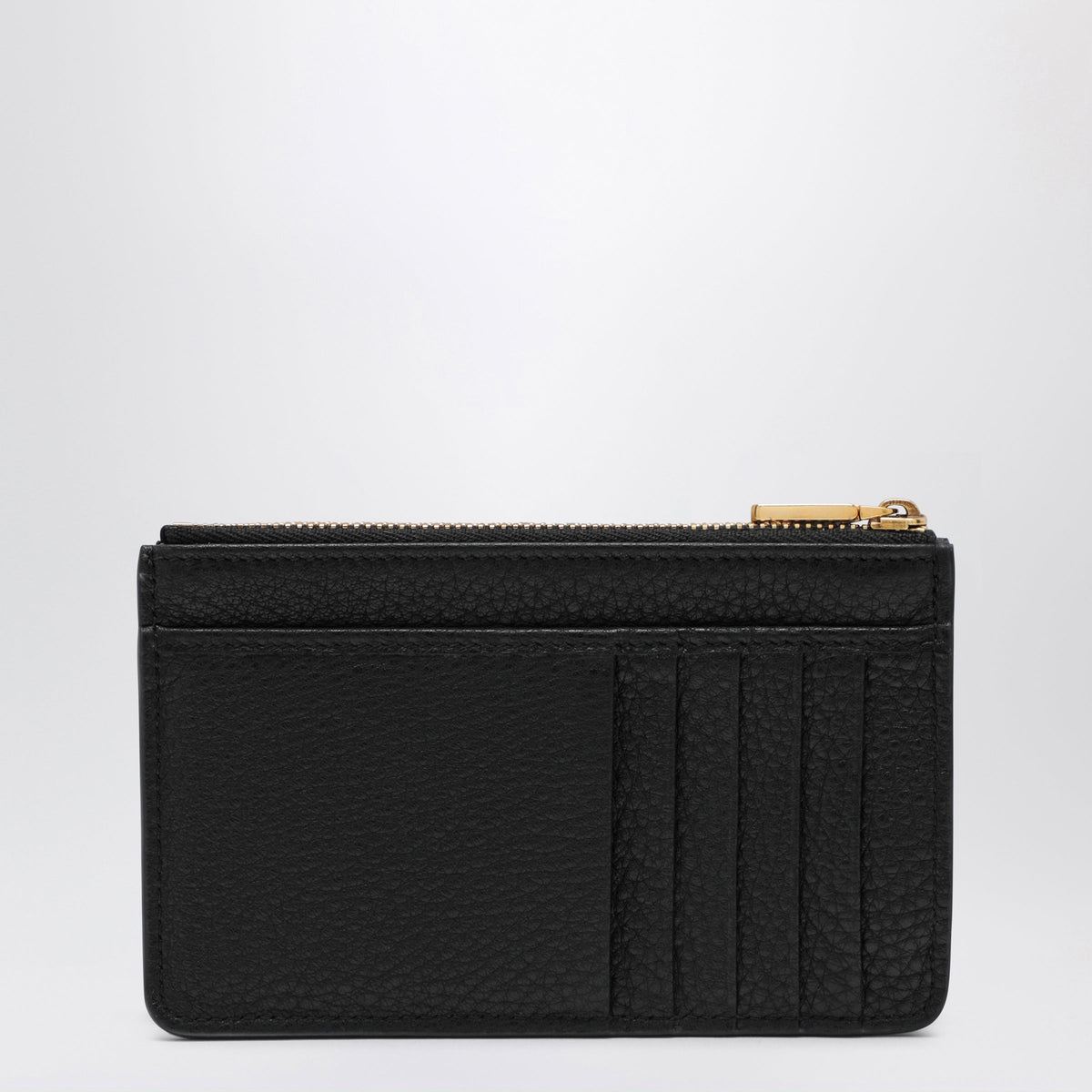 Dolce&Gabbana Black Dauphine Calf Leather Card Holder Women DOLCE & GABBANA